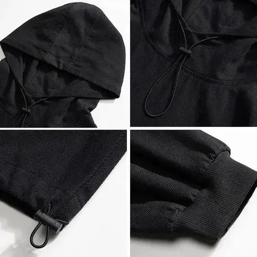 Japanese Brand New 2022 Stylish Black Hoodie Jacket Sweatshirt Size US XL / EU 56 / 4 - 3 Thumbnail