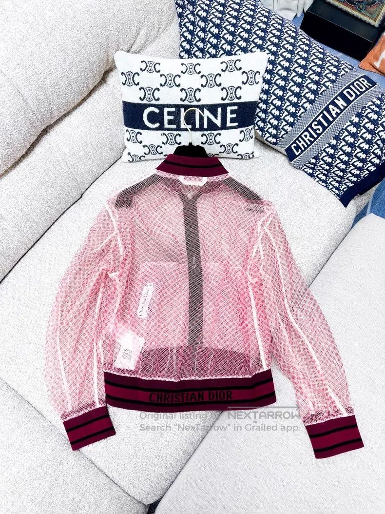 Dior Dior Pink polka dot organza jacket Size XXS / US 00 / IT 34 - 3 Thumbnail