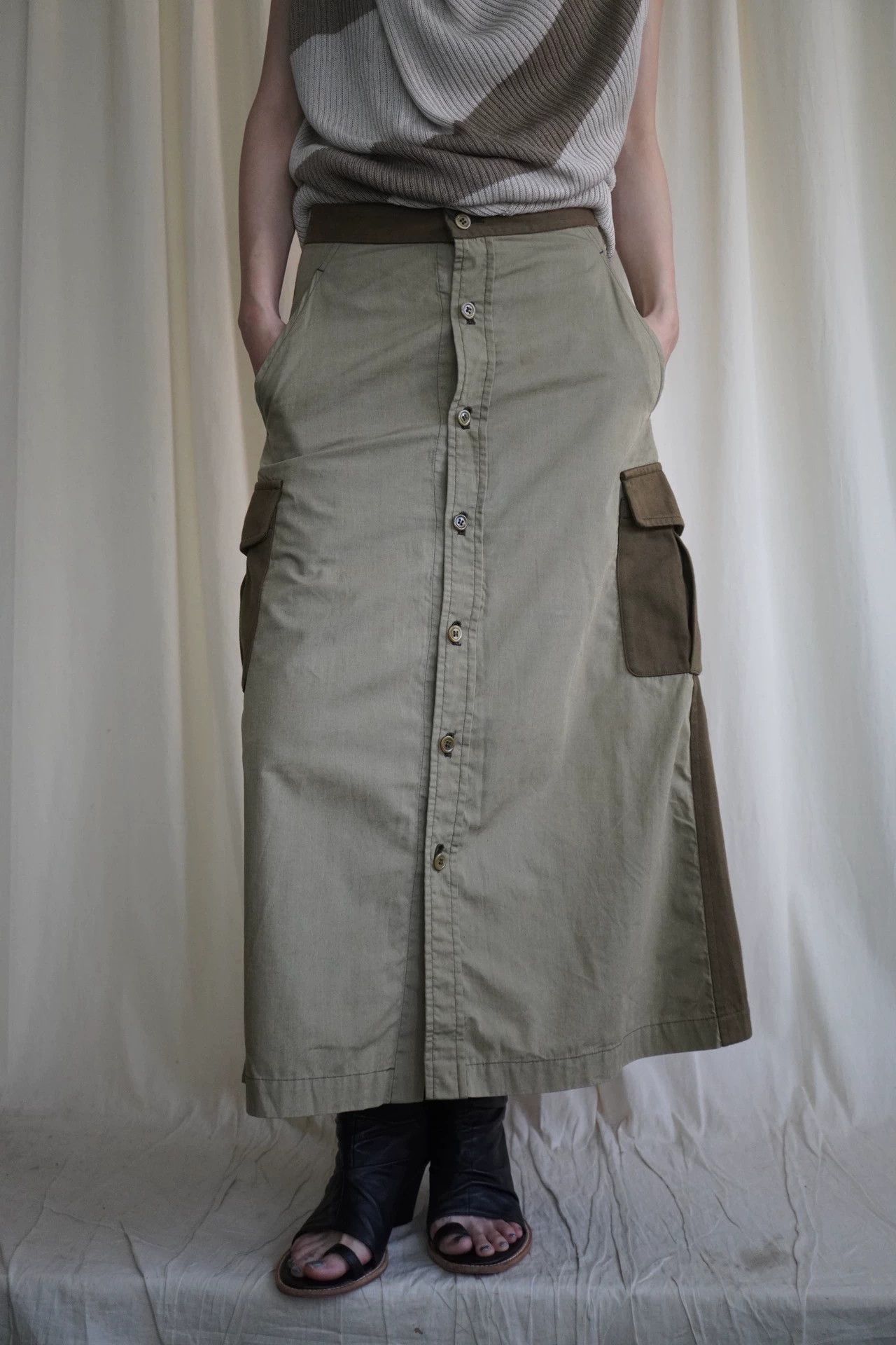 Comme des Garcons CDG 2000SS Color Blocked Skirt S 9/10 Size 26" / US 2 / IT 38 - 6 Thumbnail