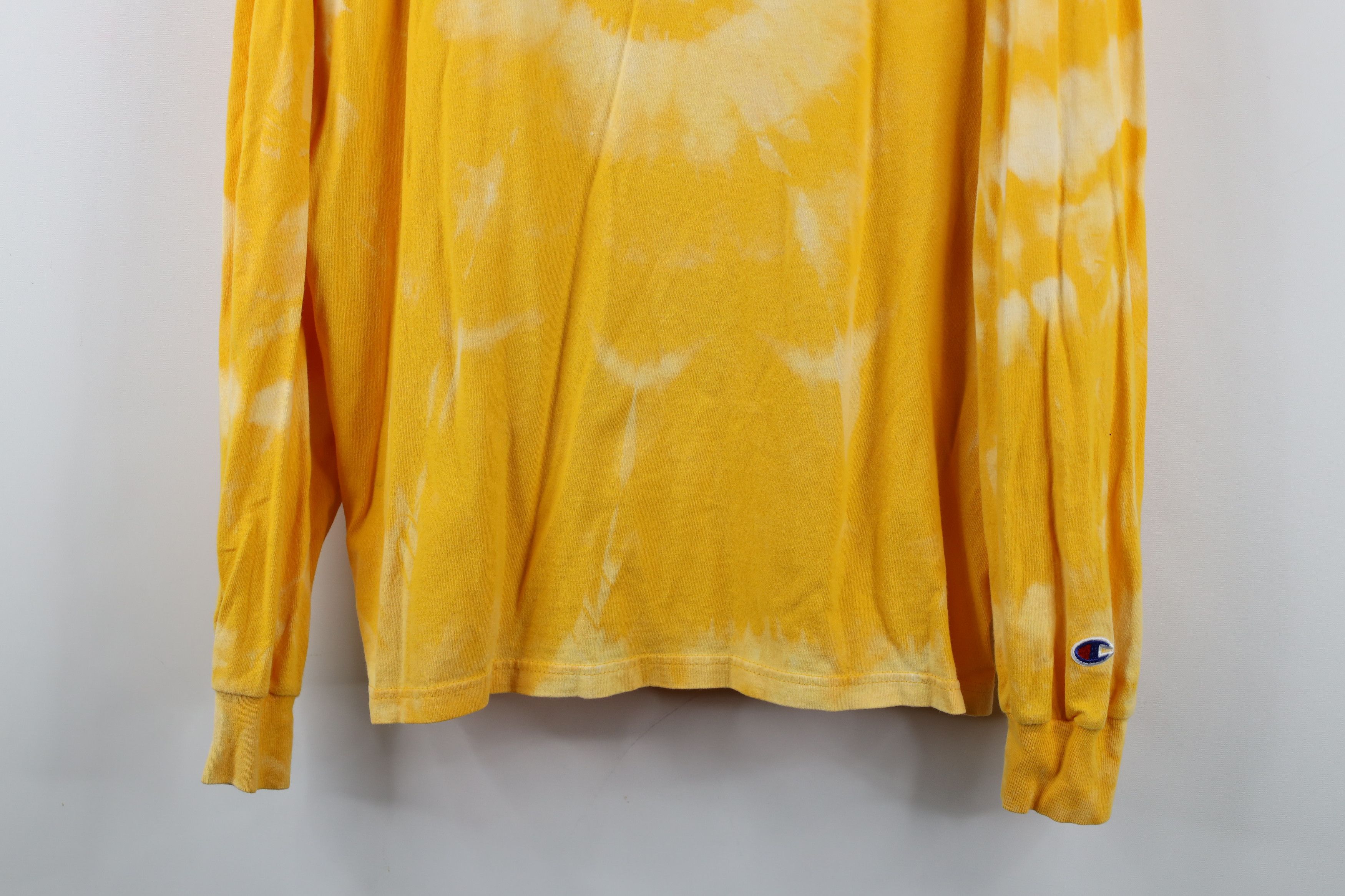 Champion × Vintage Vintage 90s Champion Acid Wash Long Sleeve T-Shirt Yellow Size US L / EU 52-54 / 3 - 3 Thumbnail
