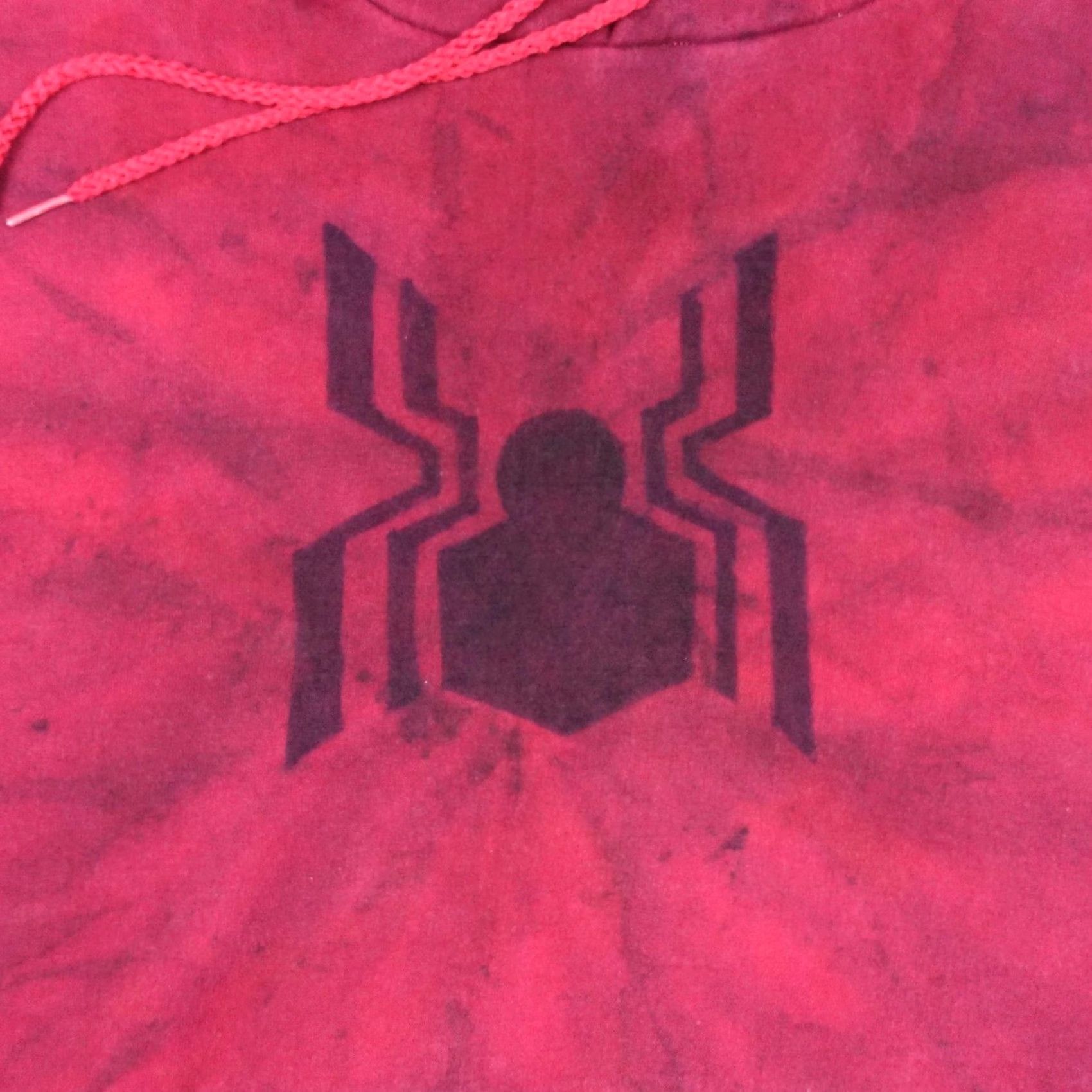 Hanes VINTAGE Spider Man Hoodie Mens L Red Hanes Tie Dye Pullover Graphic Print Fleece Kangaroo Pocket Pullover Hooded Sweatshirt 90% Cotton / 10% Polyester Size US L / EU 52-54 / 3 - 2 Thumbnail