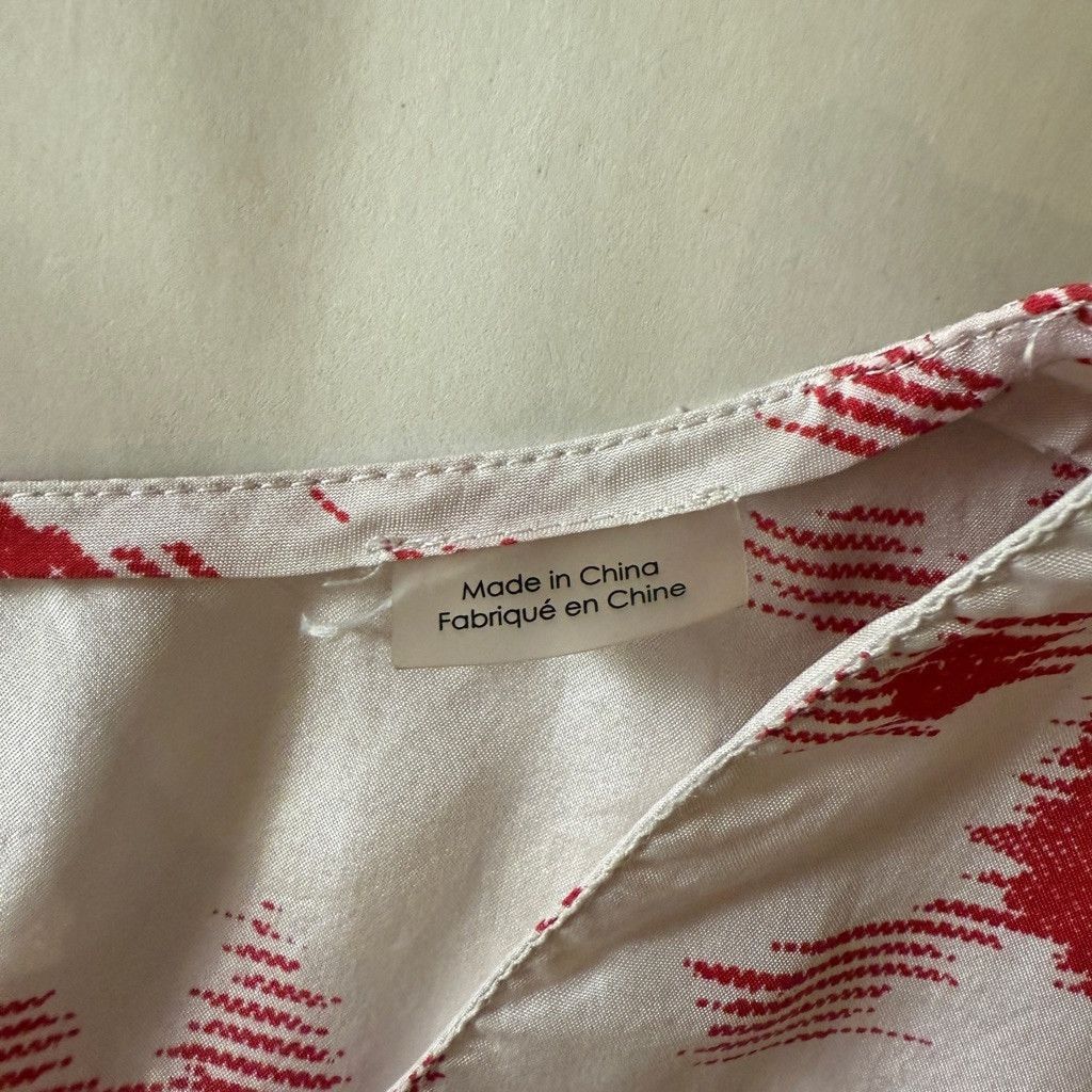Other Equipment Femme Blouse S White Red Floral 100% Silk Designer Size S / US 4 / IT 40 - 8 Thumbnail