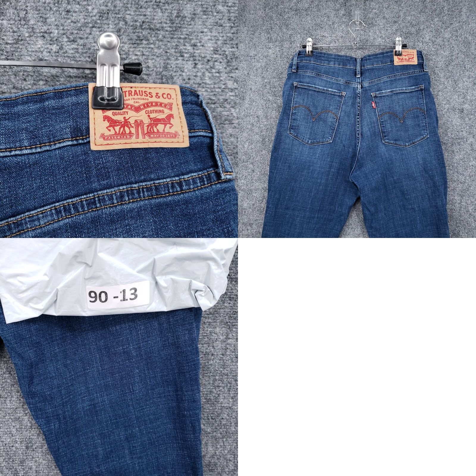 Levi's Levi's 721 Jeans Womens 32 Blue High Rise Skinny Distressed Denim Medium Wash Size 24" / US 00 / IT 34 - 10 Thumbnail