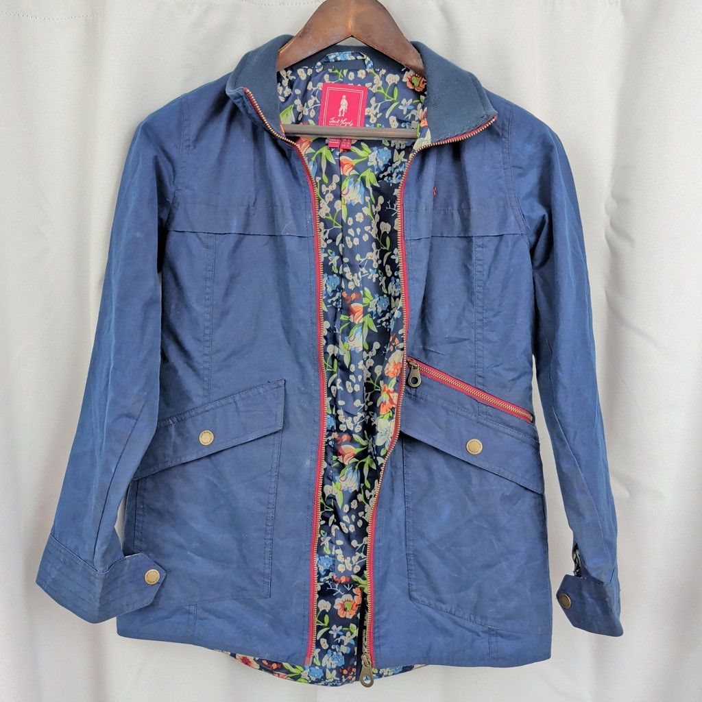 Other Ladies' Jack Murphy Blue Waxed Cotton Scrunch Waist Jacket 6 Size M / US 6-8 / IT 42-44 - 8 Thumbnail