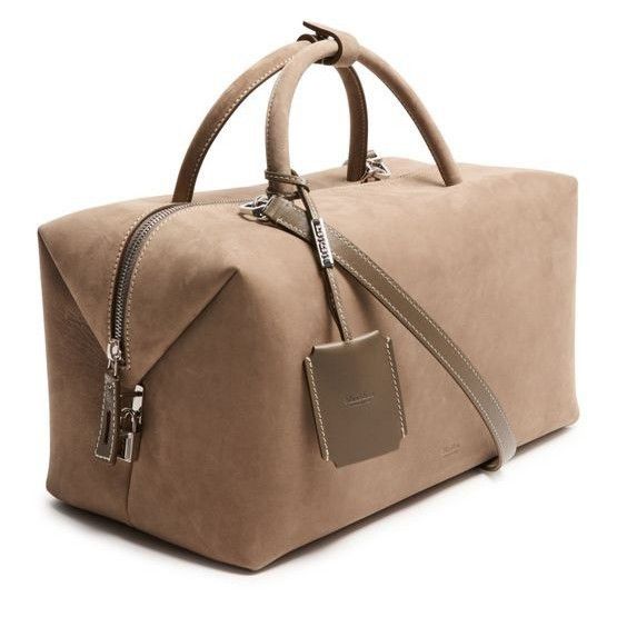 Max Mara MAX MARA Holdall Beige Suede Top Handle Bag New/Authentic Size ONE SIZE - 2 Thumbnail