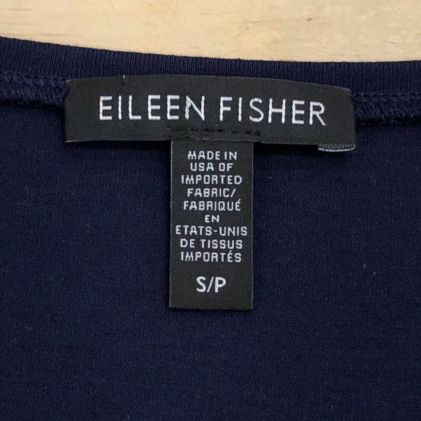 Eileen Fisher Eileen Fisher Dress S Navy Blue Long Sleeve V Neck Stretch Size S / US 4 / IT 40 - 12 Thumbnail