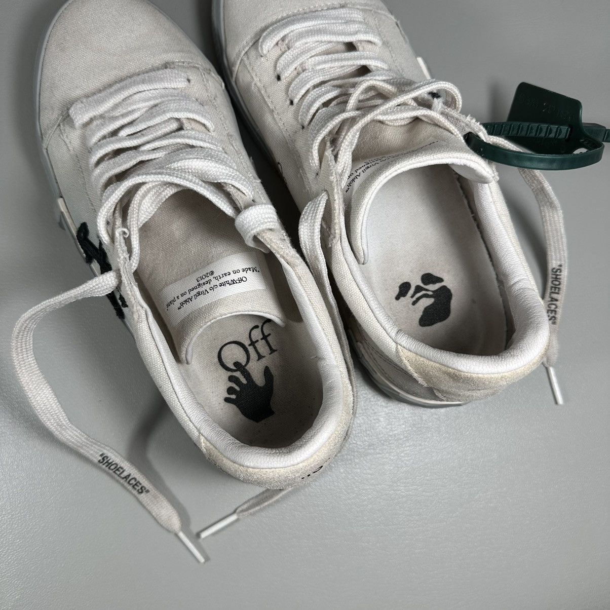 Off-White Off-White Virgil Abloh Vulc Eco White Grey Sneakers Size US 8.5 / IT 38.5 - 11 Thumbnail