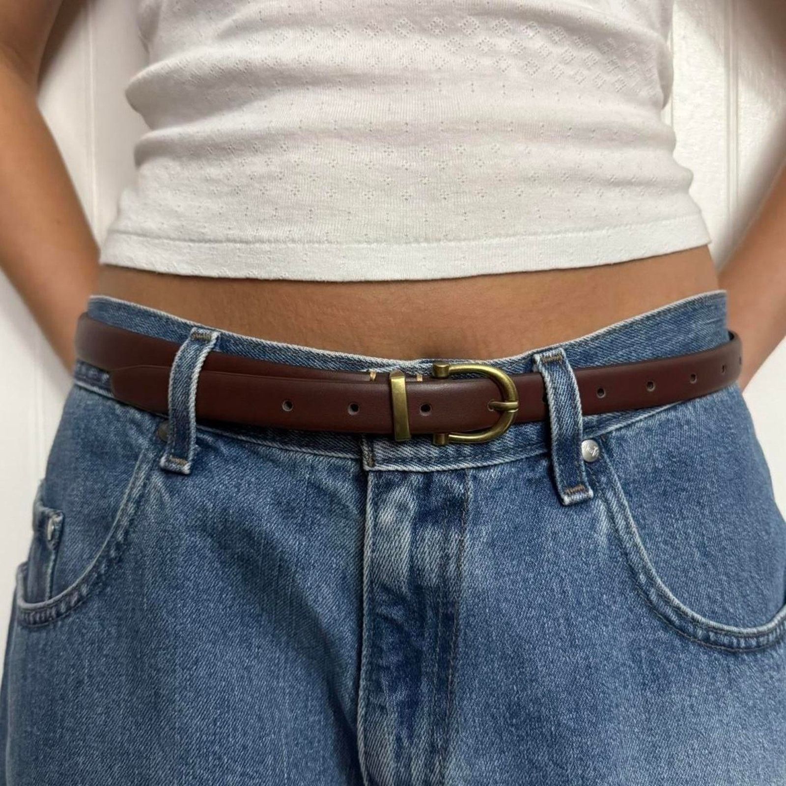Other Brown vegan leather thin gold WMNS2 Size ONE SIZE - 4 Thumbnail