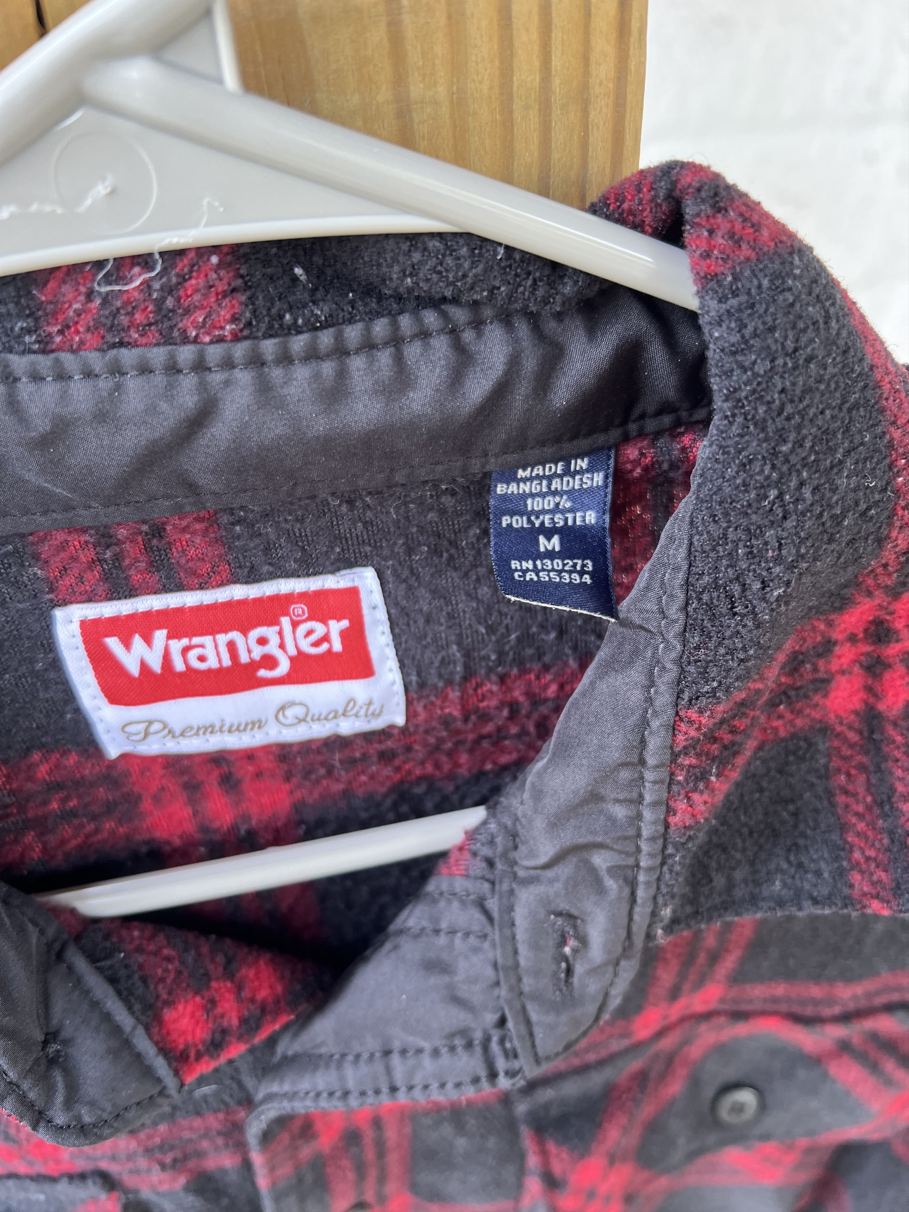 Wrangler Fleece Shirt Jacket Black Red Size US L / EU 52-54 / 3 - 2 Thumbnail