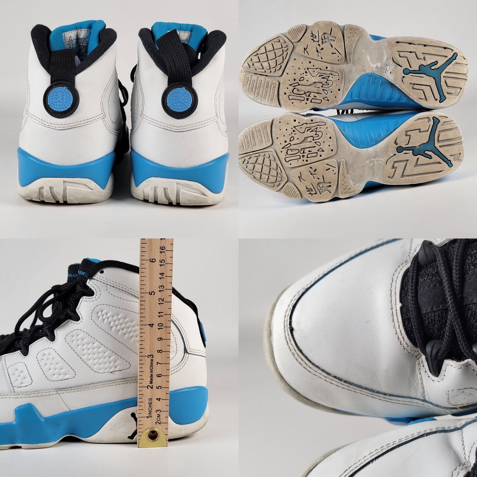 Jordan Brand Air Jordan 9 Retro Powder Blue /White FQ8992-101 Mens Size 9.5 US/43 EU Size ONE SIZE - 8 Thumbnail