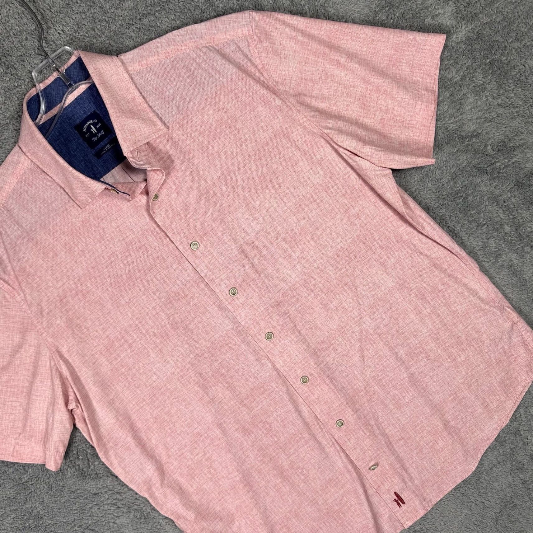 johnnie-O Nike Shirt Polo Mens L Pink Wicking Stretch Prepformance Johnnie-O Top Shelf Size US L / EU 52-54 / 3 - 2 Thumbnail