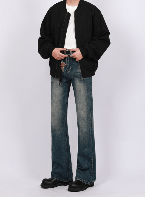 Japanese Brand × Jean Cleanfit American loose straight distressed flared jeans Size US 32 / EU 48 - 2 Thumbnail