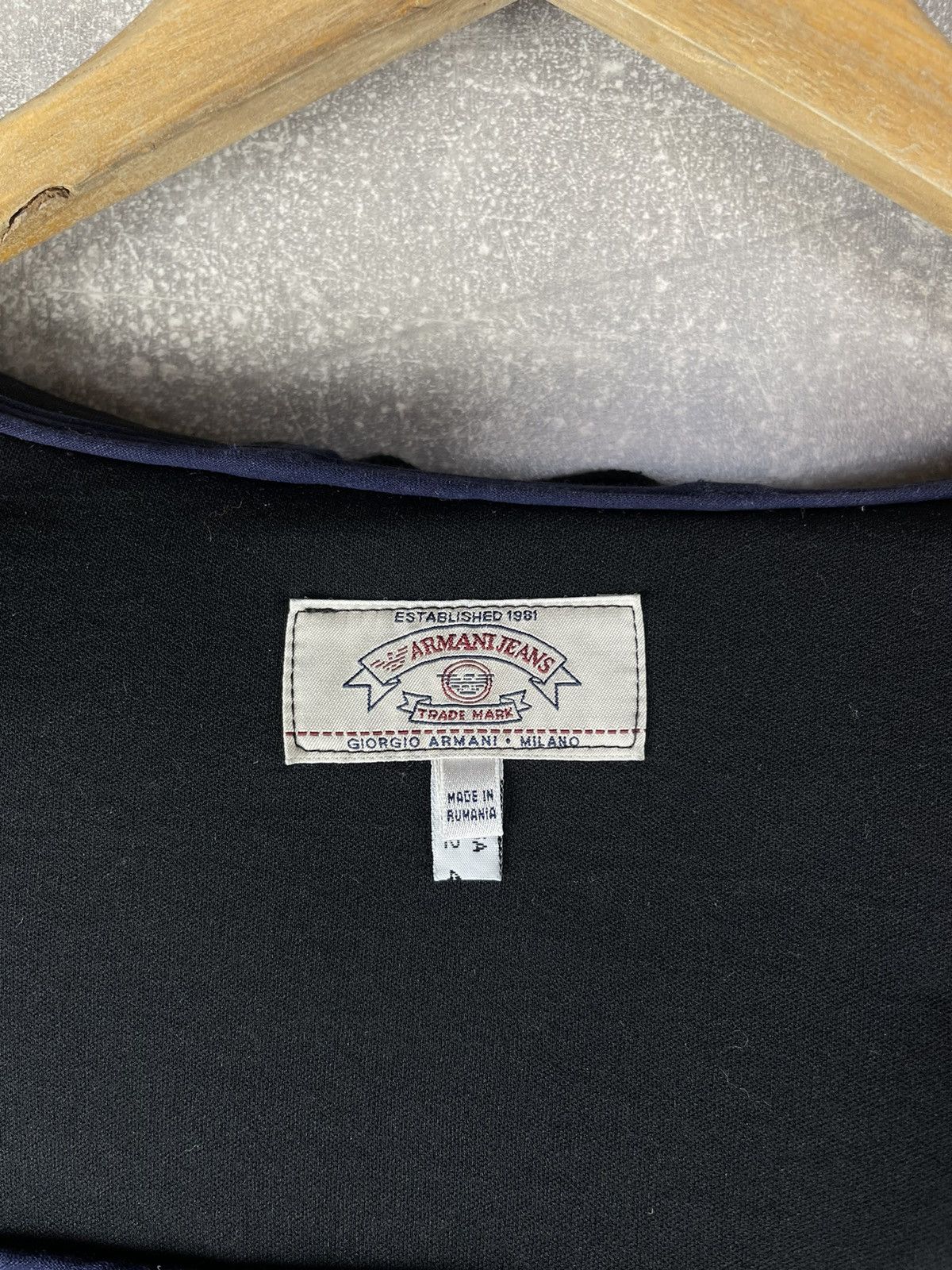 Armani Armani Jeans Vintage Hooded Wool Field Coat Dark Grey Size US L / EU 52-54 / 3 - 14 Thumbnail