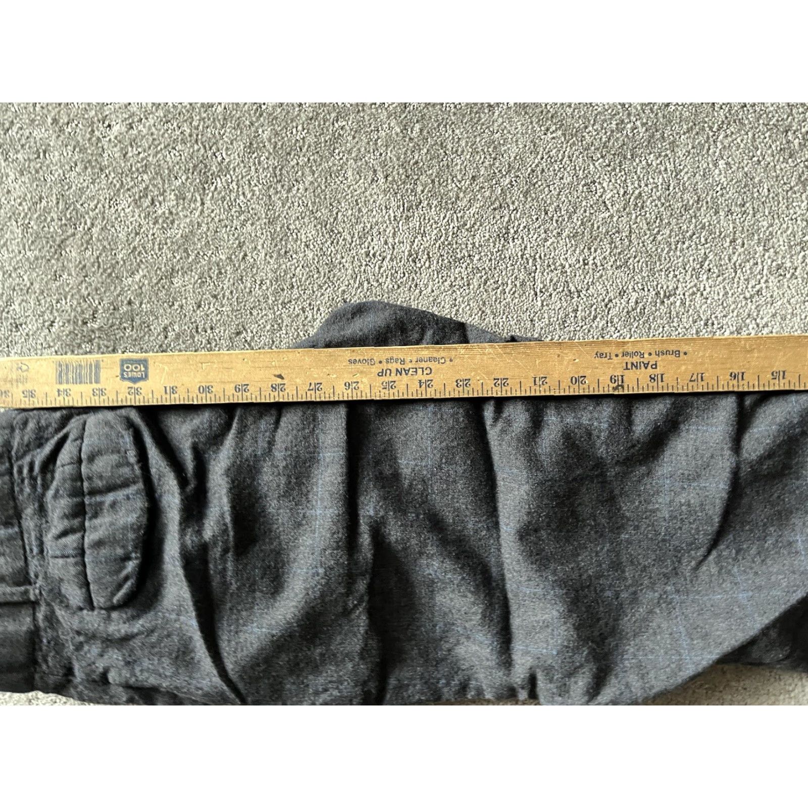 Banana Republic Banana Republic Slim Fit Dress Pants 32x27 Gray Wool Flat Front Business Casual Mens Size US 32 / EU 48 - 6 Thumbnail