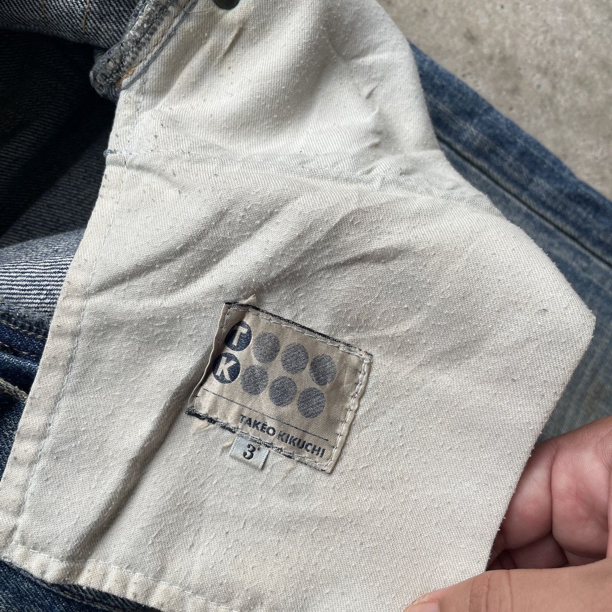 Japanese Brand Vintage Takeo Kikuchi Distressed Japan Jeans Faded Pants W31 Size US 31 - 8 Thumbnail