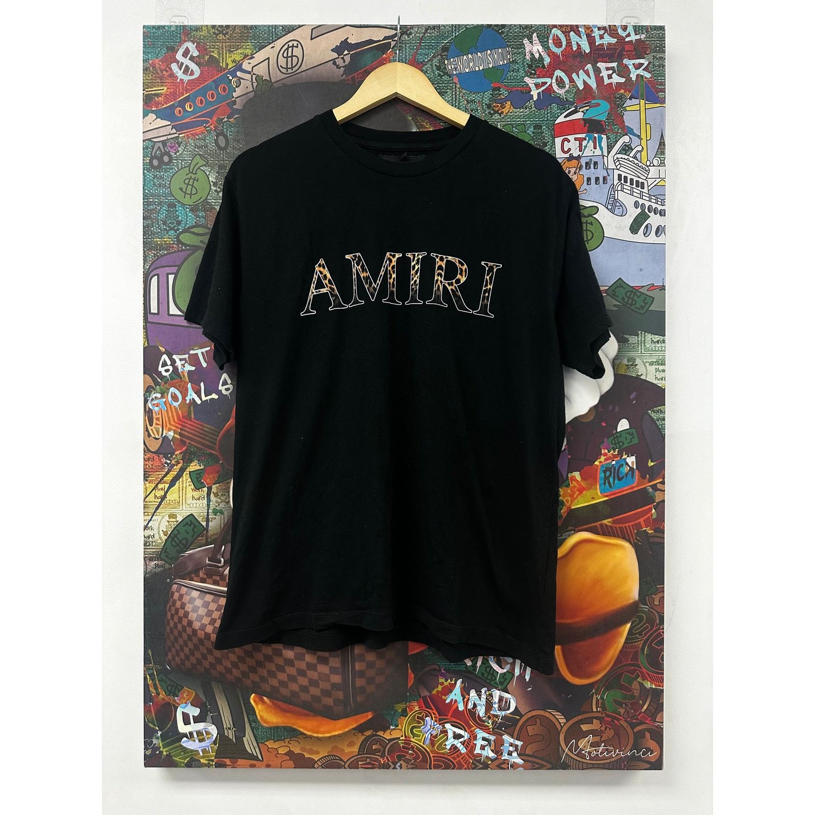 Amiri Amiri Black Cheetah Tee Used Small Size US S / EU 44-46 / 1 - 1 Thumbnail