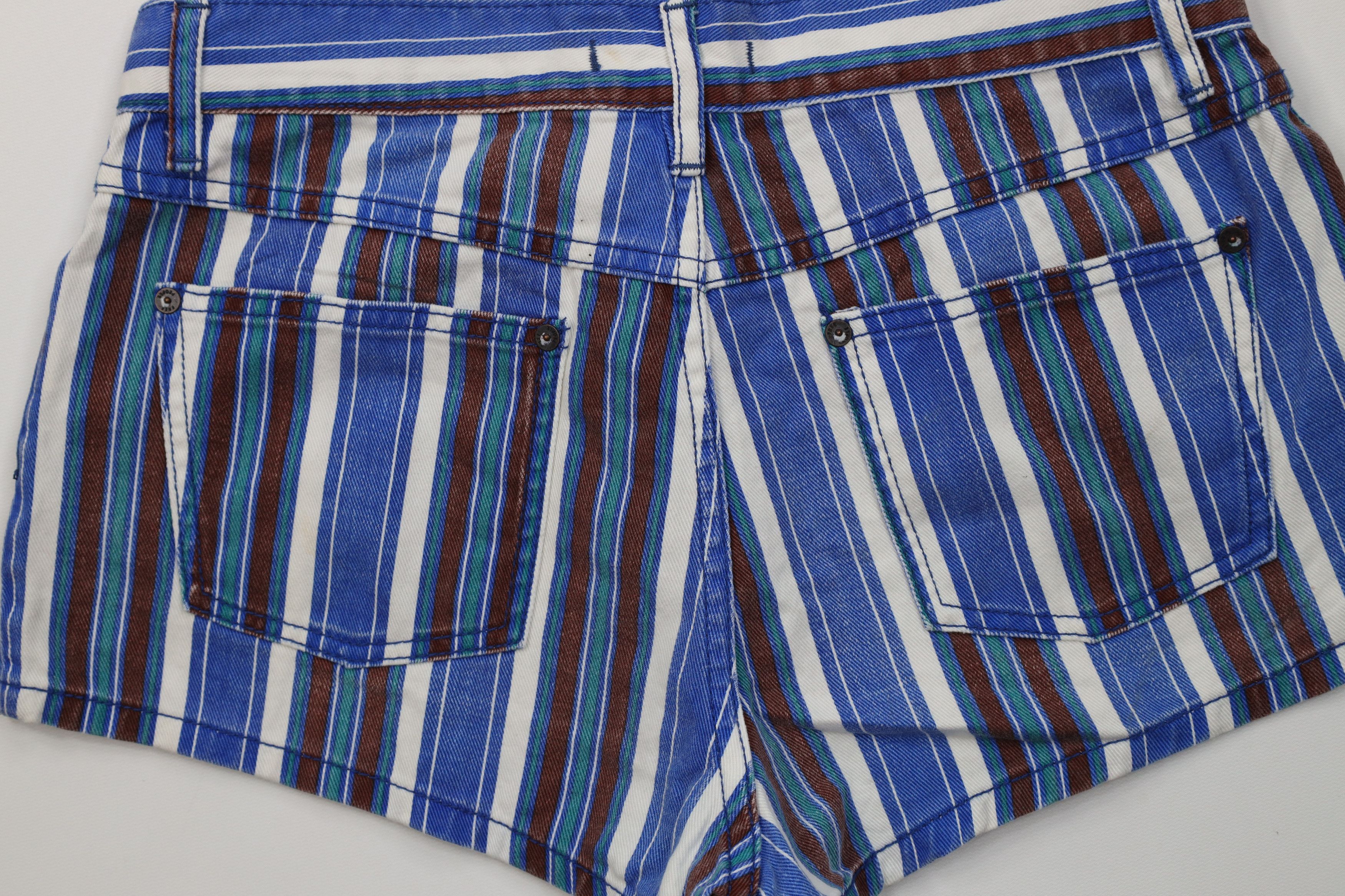 Free People Free People Color Block Denim Jean Shorts Jorts Cotton Size 28" / US 6 / IT 42 - 9 Thumbnail