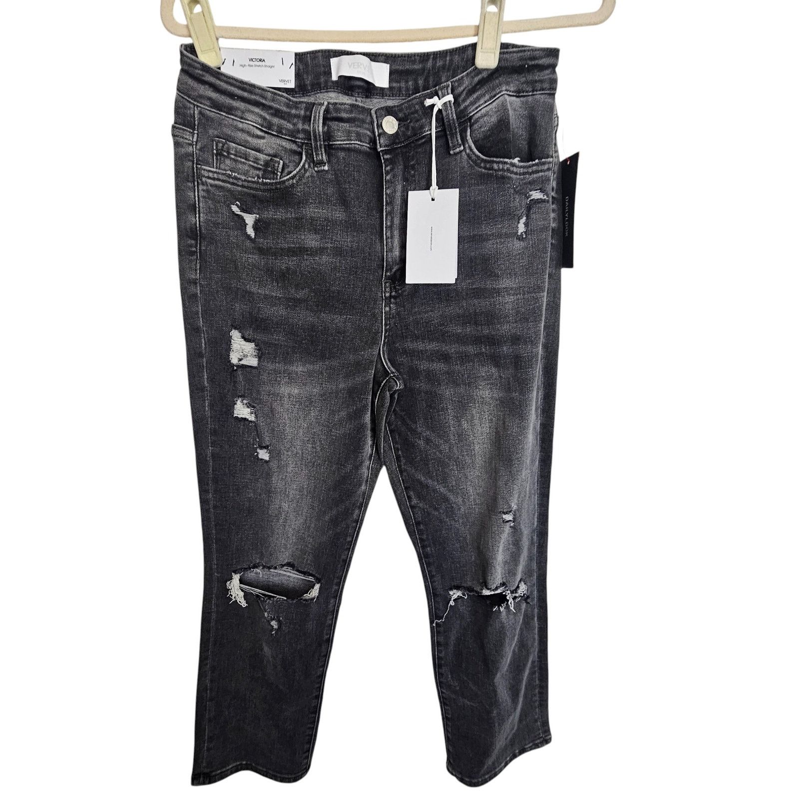 Velvet Vervet Flying Monkey Womens Victoria Straight Leg Jeans Size 30" / US 8 / IT 44 - 2 Thumbnail