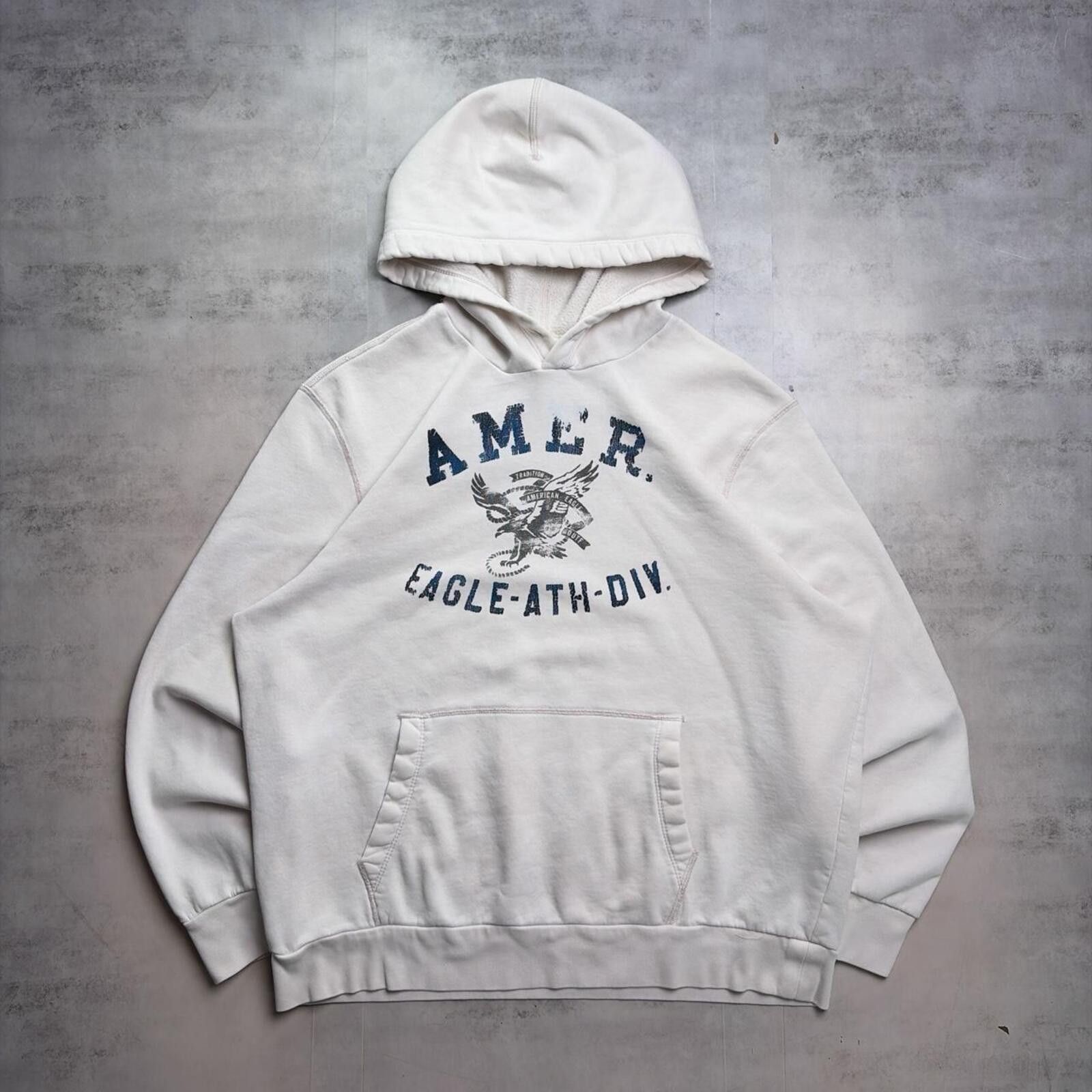 American Eagle Outfitters Y2K White American Eagle Grunge Skater Hoodie Size US XL / EU 56 / 4 - 1 Thumbnail