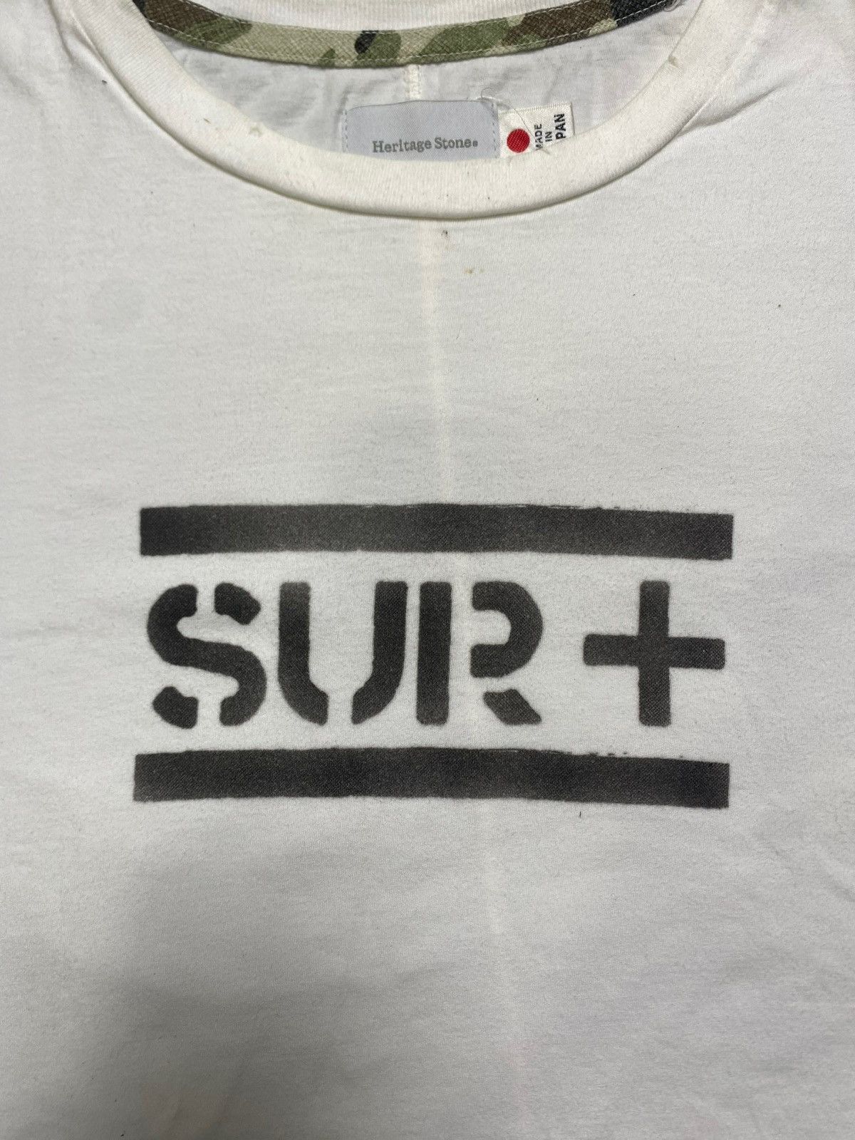 Vintage VINTAGE HERITAGE STONE JAPANESE BRAND SUR+ SPELLOUT TEE Size US M / EU 48-50 / 2 - 7 Thumbnail