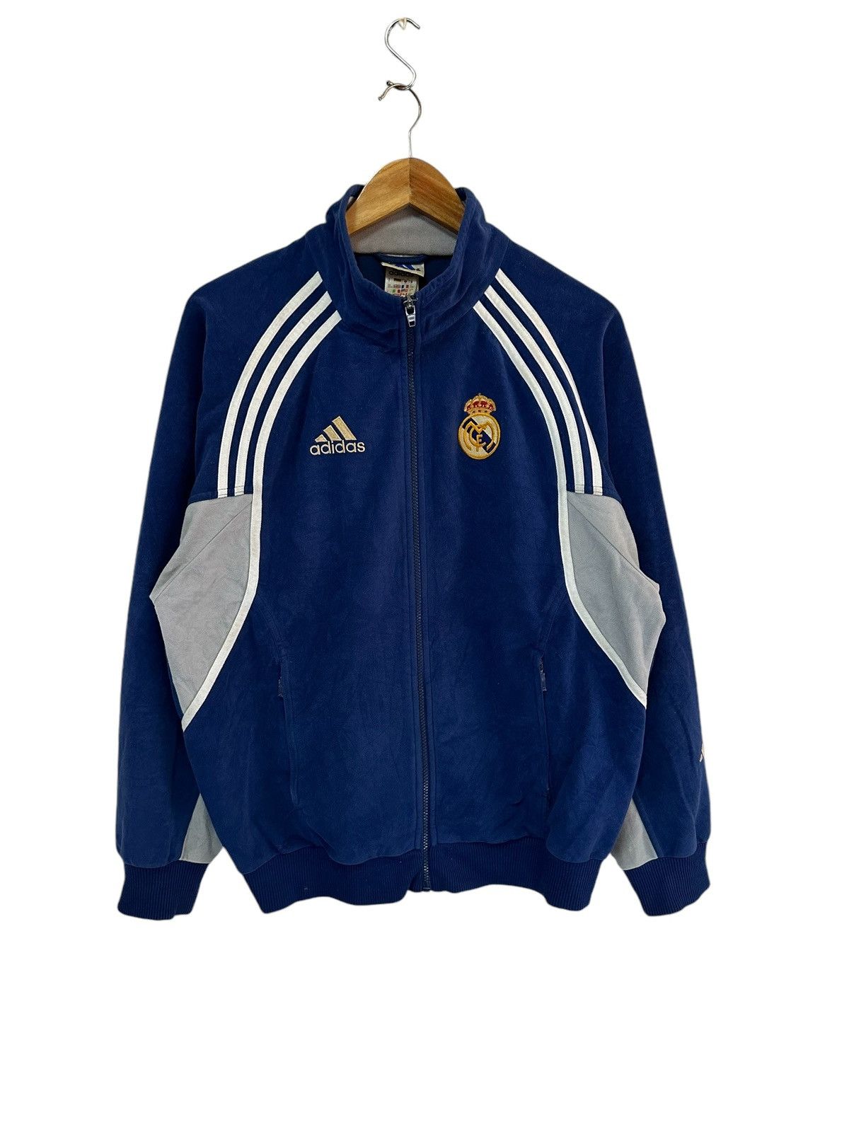 90s adidas real madrid velvet jacket