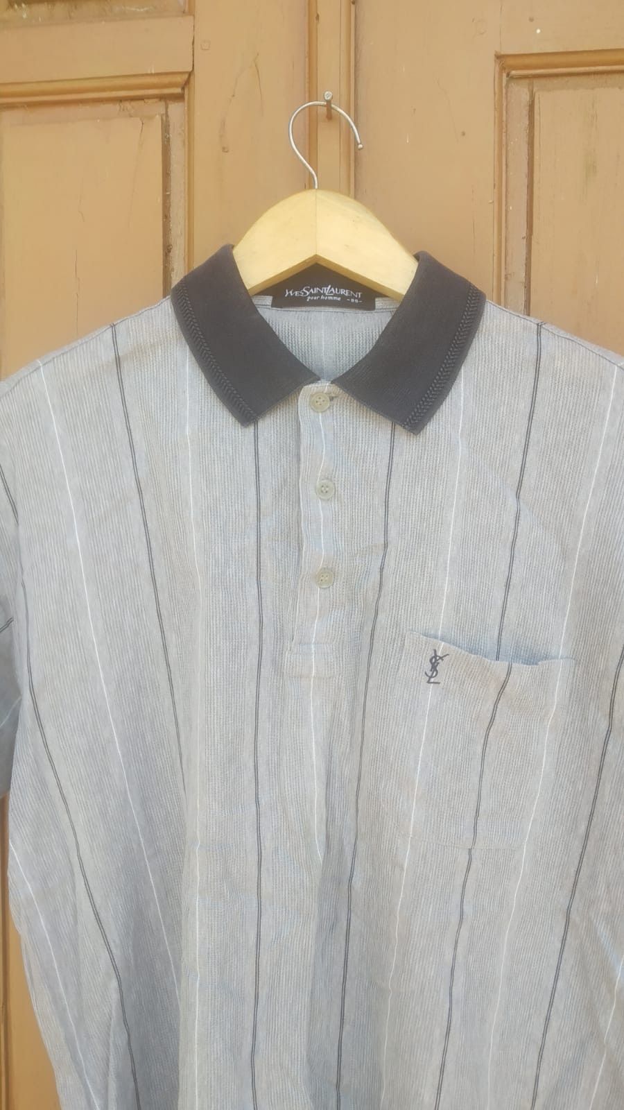 Yves Saint Laurent Vtg 00s YsL pour homme stripe poloshirt Size US M / EU 48-50 / 2 - 1 Thumbnail
