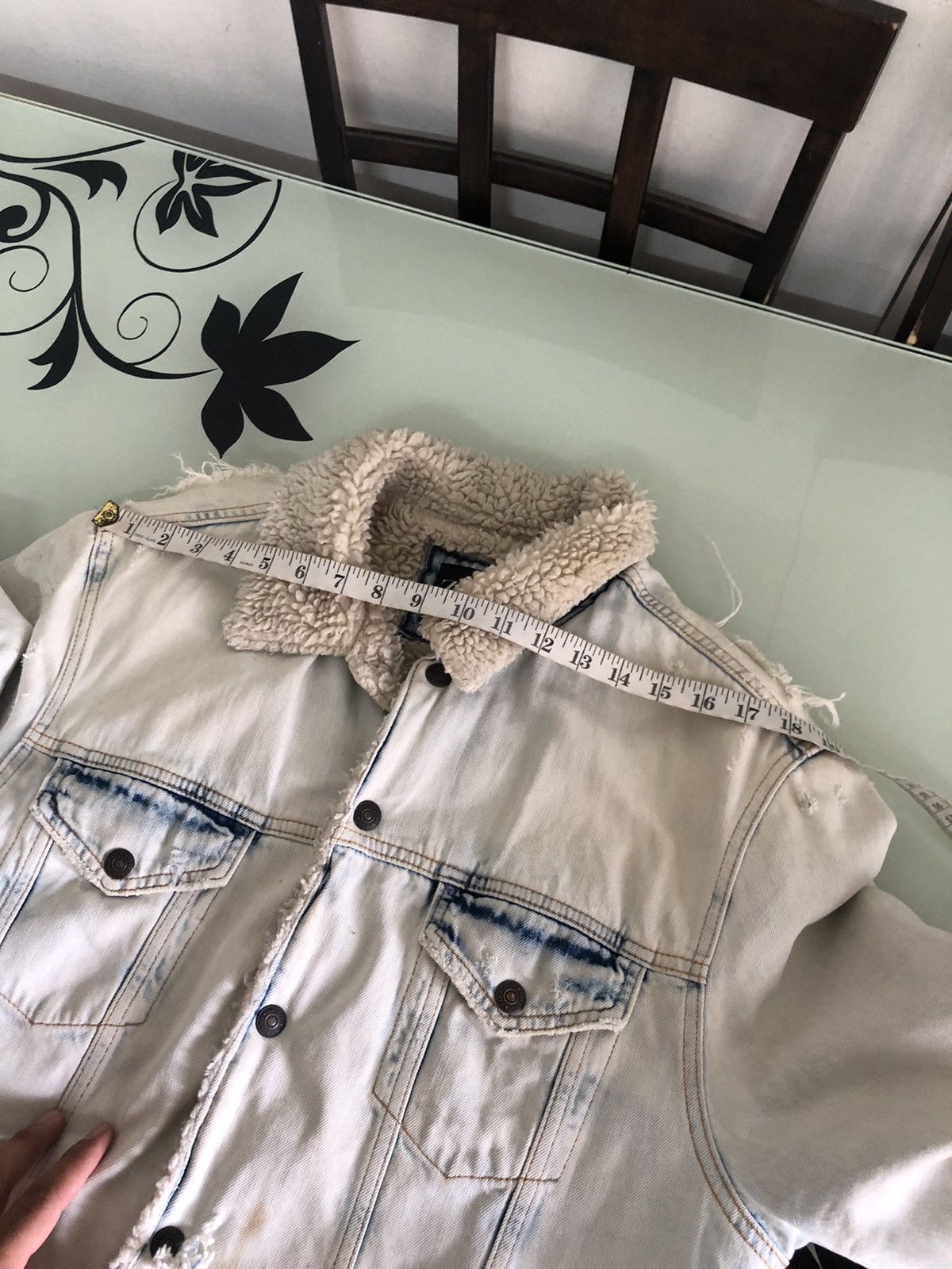 Zara 🔥Zara Distressed Punk Denim Sherpa Jacket If Six Was Nine Size US L / EU 52-54 / 3 - 22 Thumbnail