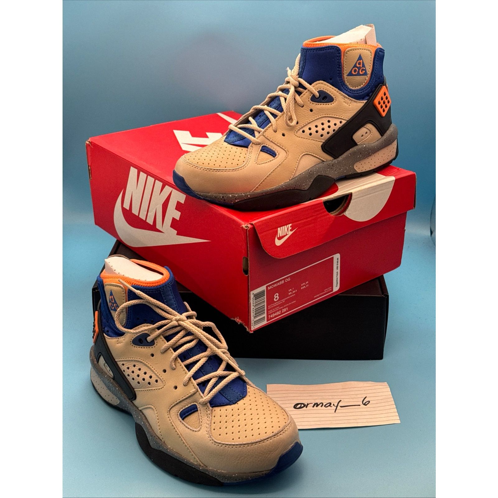 Nike Nike Mowabb OG Rattan Birch m8 w9.5 Size US 8 / EU 41 - 1 Thumbnail