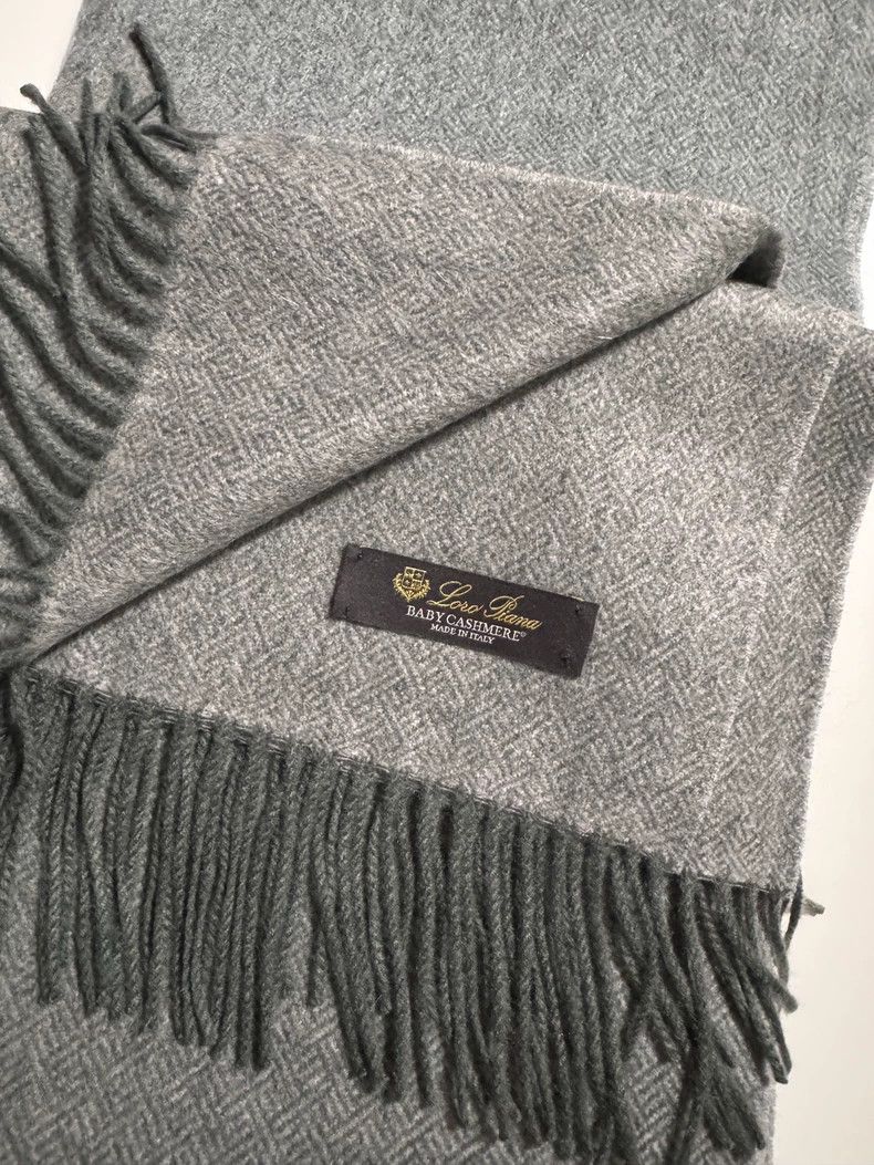 Loro Piana LORO PIANA Gray goat cashmere scarf for baby Size ONE SIZE - 3 Thumbnail