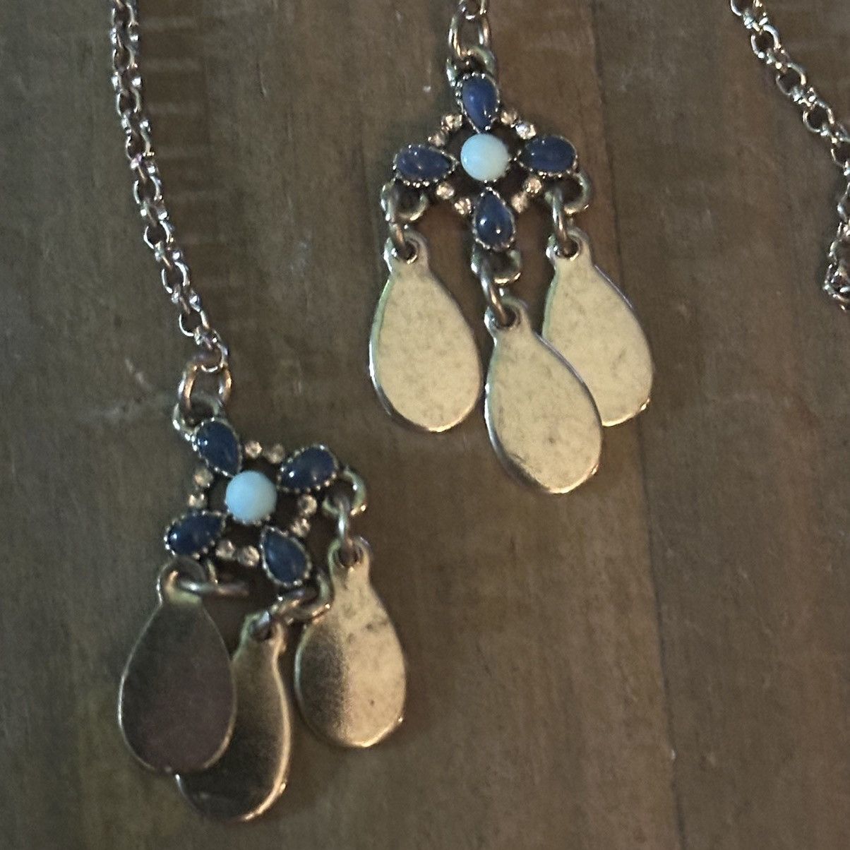 Other Long blue rhinestone pendant Y necklace Size ONE SIZE - 4 Thumbnail