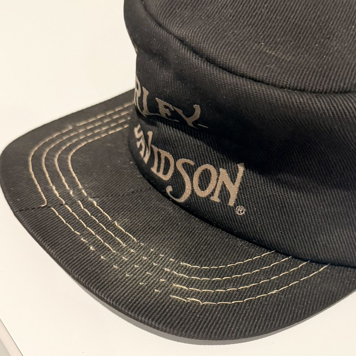 Harley Davidson Vintage Harley Davidson Painter Hat Flat Top 70s USA Size ONE SIZE - 3 Thumbnail