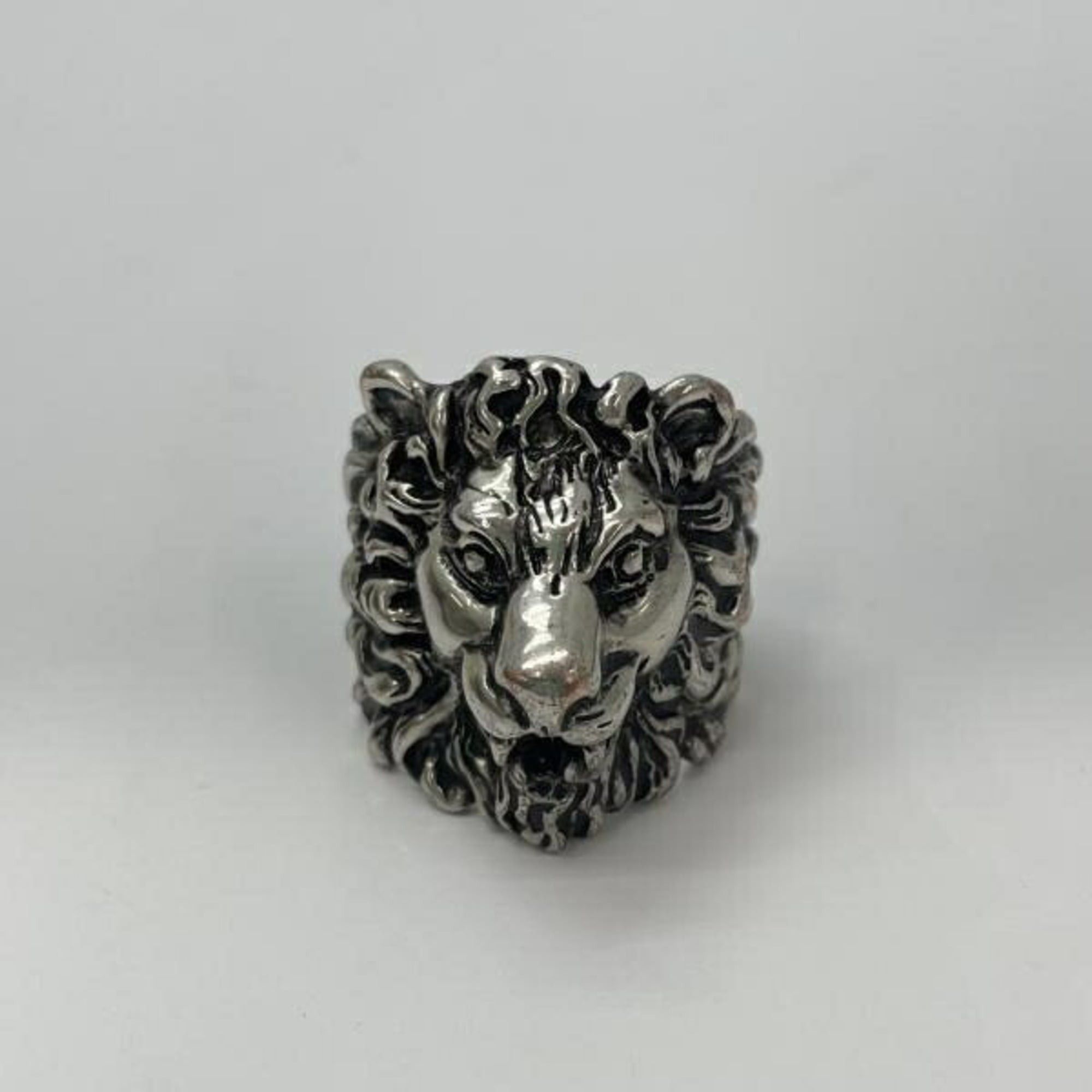 Gucci GUCCI Lion Head Silver Ring Size ONE SIZE - 1 Thumbnail