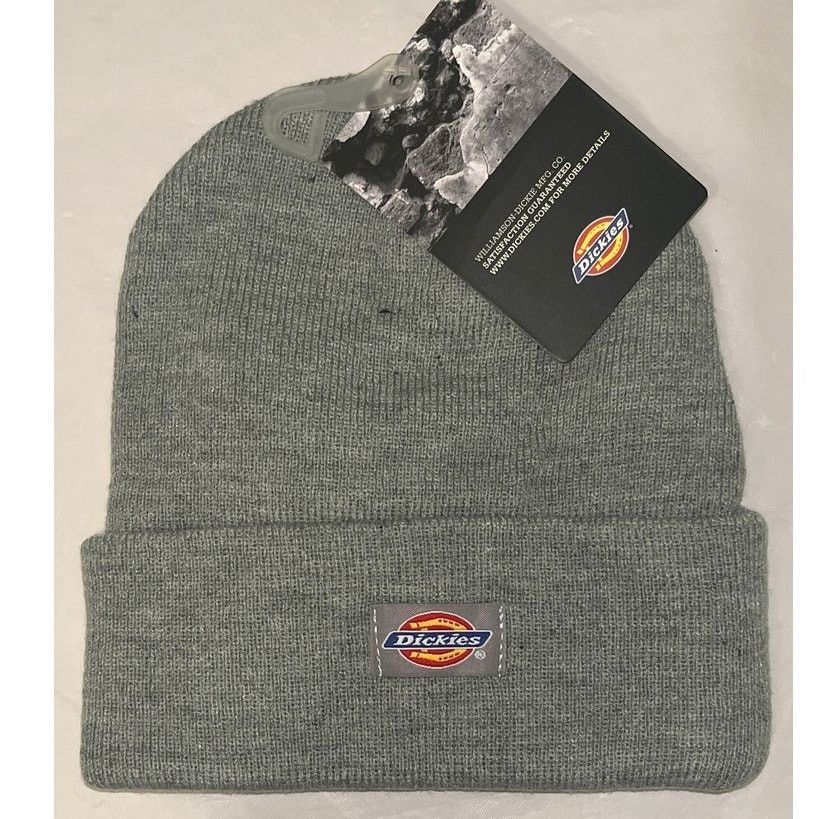 Dickies Dickies Cuffed Knit Beanie Hat - Gray - Acrylic - One Size Size ONE SIZE - 1 Thumbnail