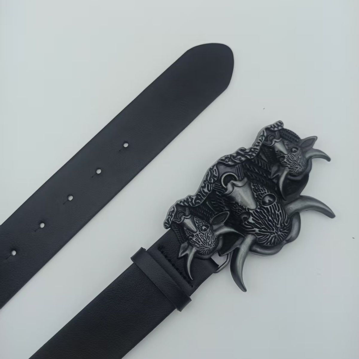 Designer Cow Hip-hop Vintage Belt Riveted Belts Menswear Accessories Size ONE SIZE - 3 Thumbnail