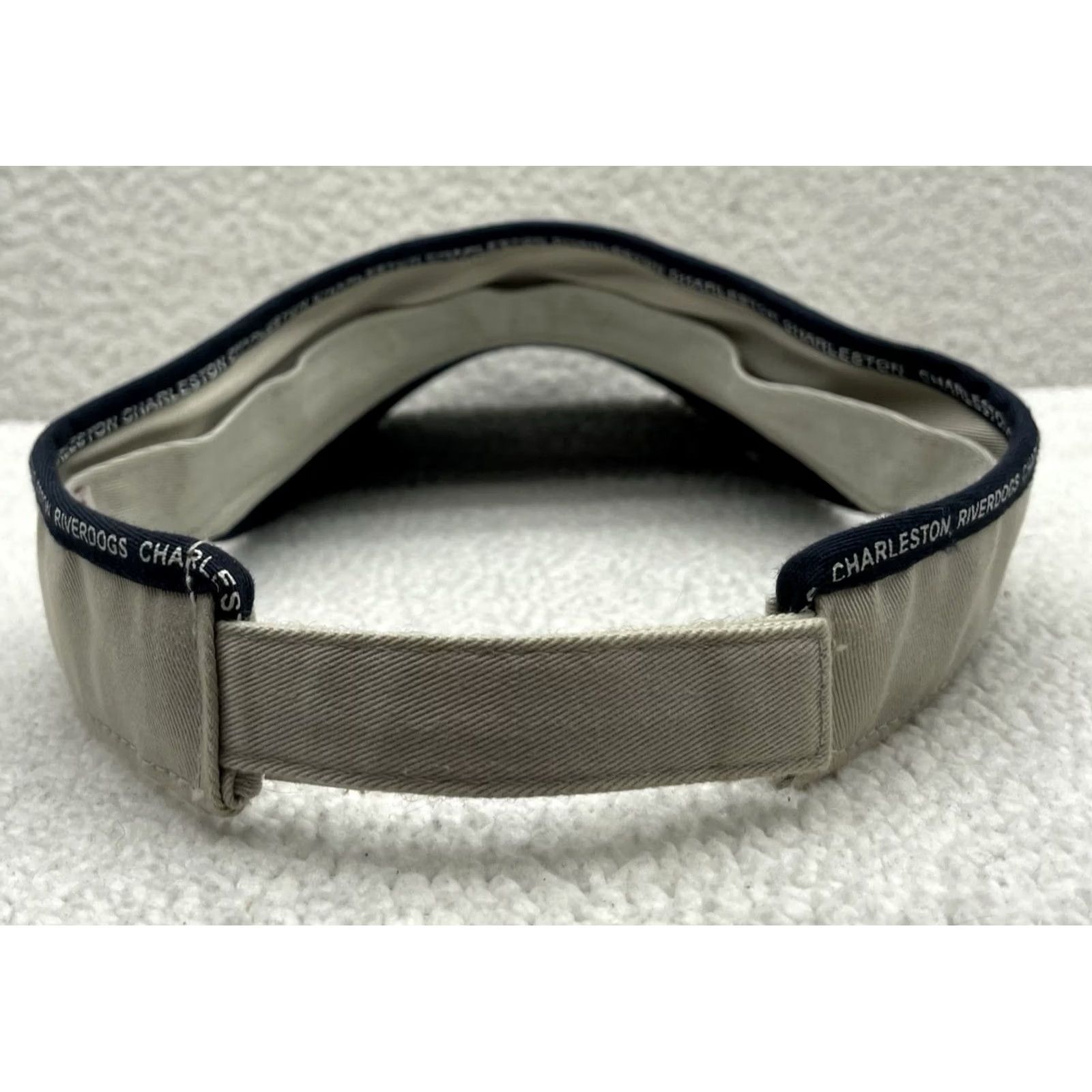 American Needle American Needle Visor Mens Beige MILB Charleston Riverdogs Logo Hook Loop Size ONE SIZE - 3 Thumbnail