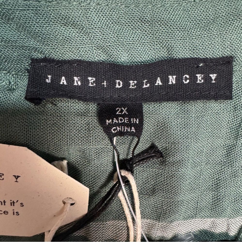 Other NWT New Jane and Delancey Textured Rayon Plaid Long Sleeve Size XXL / US 16-18 / IT 52-54 - 6 Thumbnail