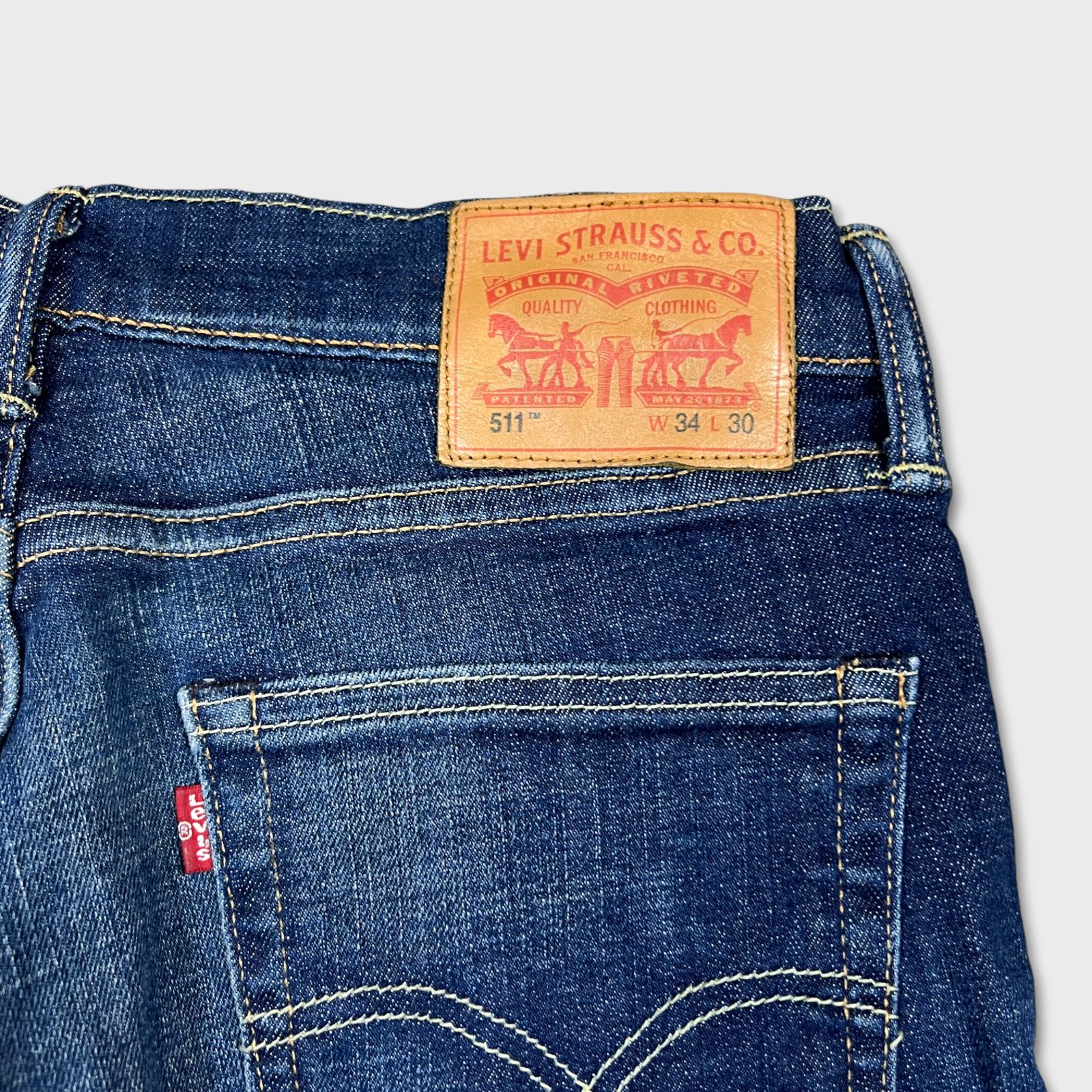 Levi's × Vintage Levi's 511 Jeans 32x30 Slim Fit Faded American Denim Pants Size US 32 / EU 48 - 7 Thumbnail