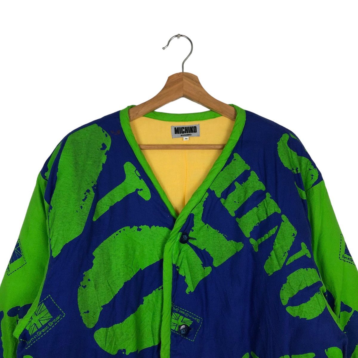 Japanese Brand 🔥VINTAGE WOOL JACKET MICHIKO KOSHINO OVER PRINT Size US M / EU 48-50 / 2 - 2 Thumbnail