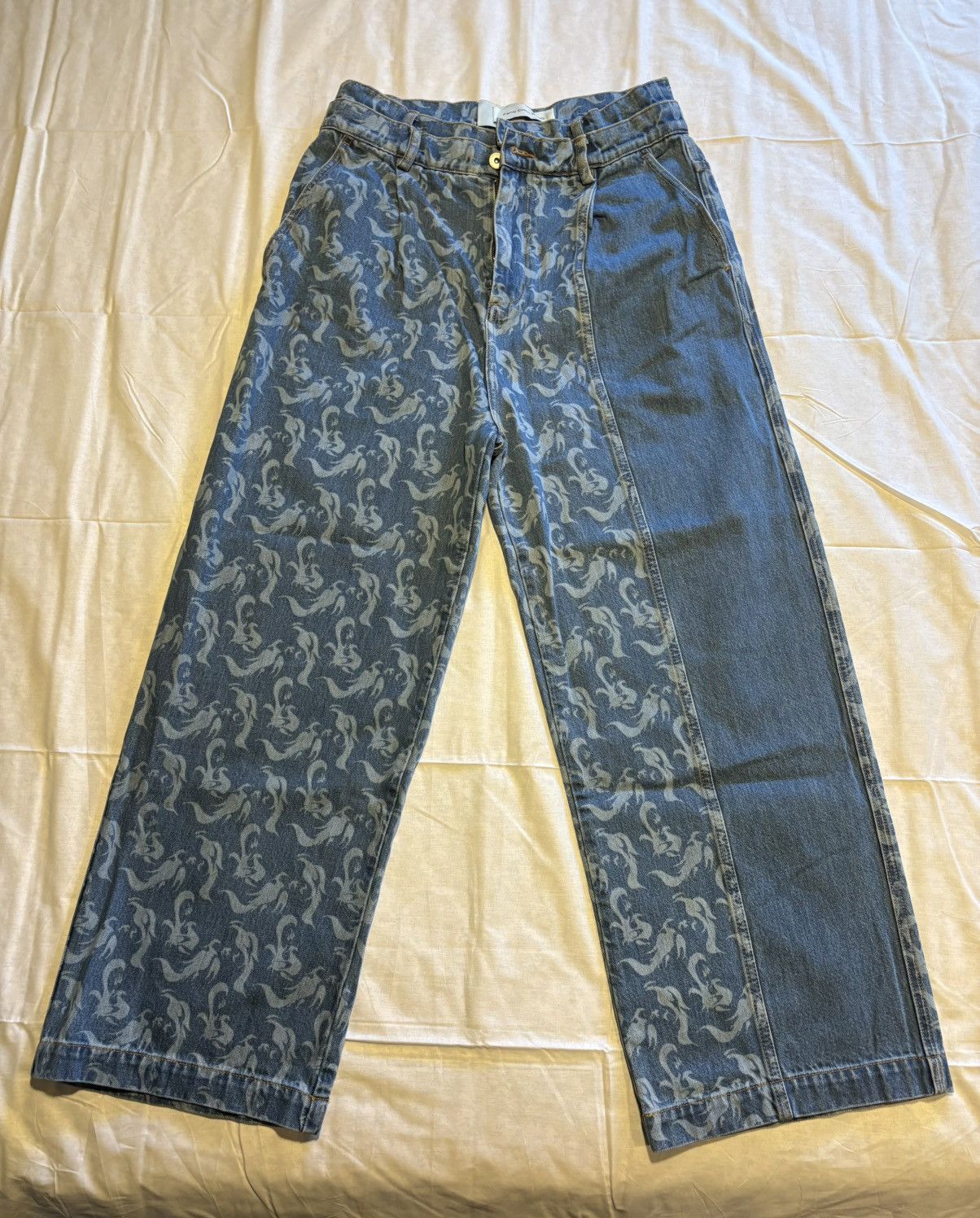 Feng Chen Wang Feng Chen Wang wide leg double waist denim pants. Size US 31 - 1 Thumbnail