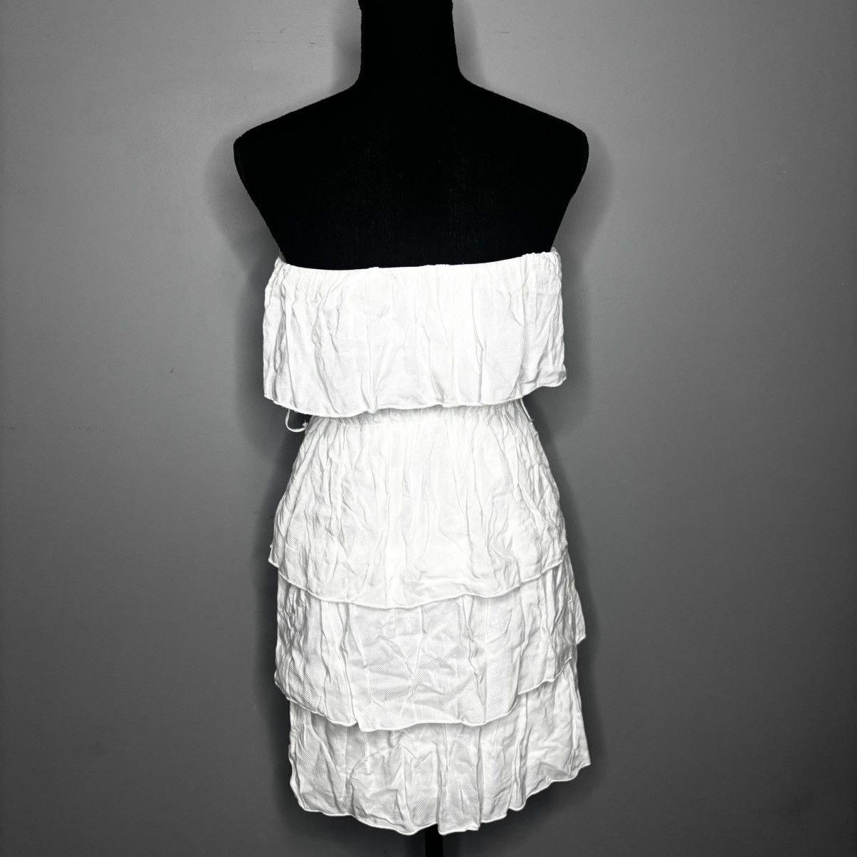 Vintage Lovely Day Women’s Size S White Ruffled Flutter Sleeveless Size S / US 4 / IT 40 - 4 Thumbnail