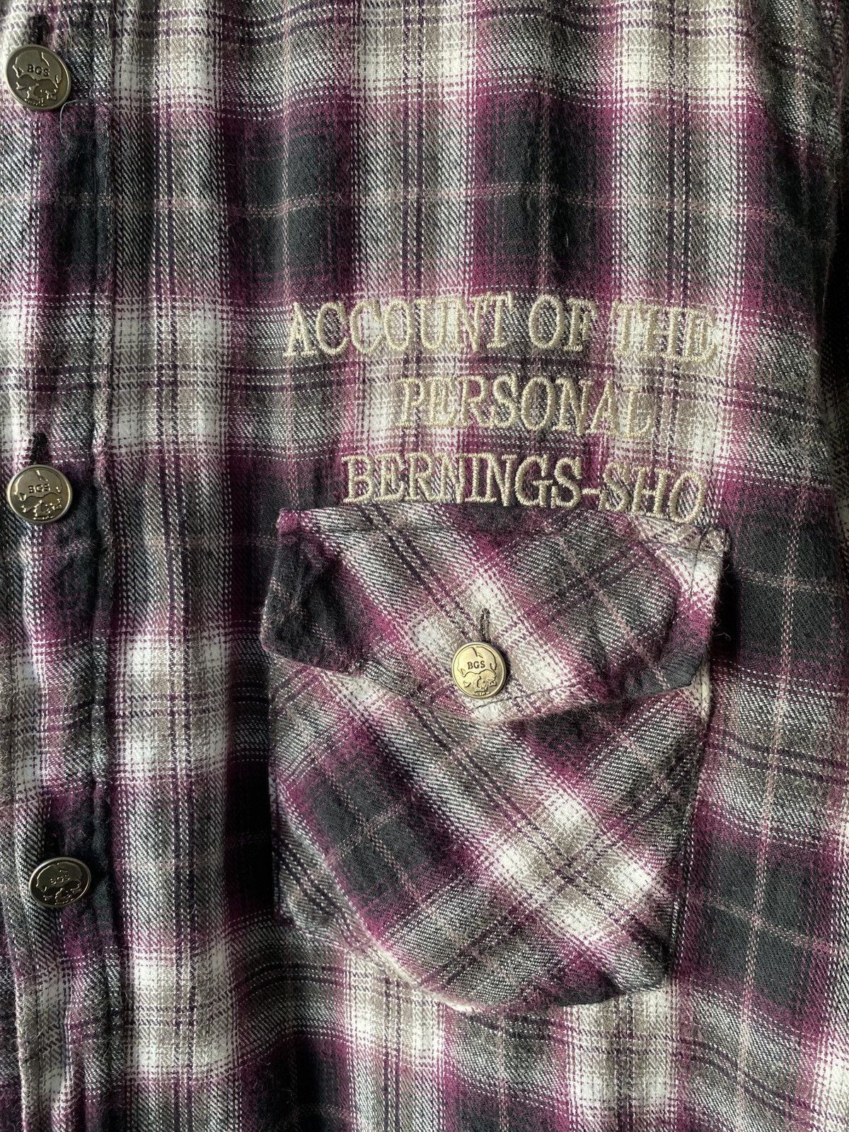 Japanese Brand × Seditionaries Bernings Sho Punk Skull Design Shadow Plaid Button Up Size US L / EU 52-54 / 3 - 9 Thumbnail