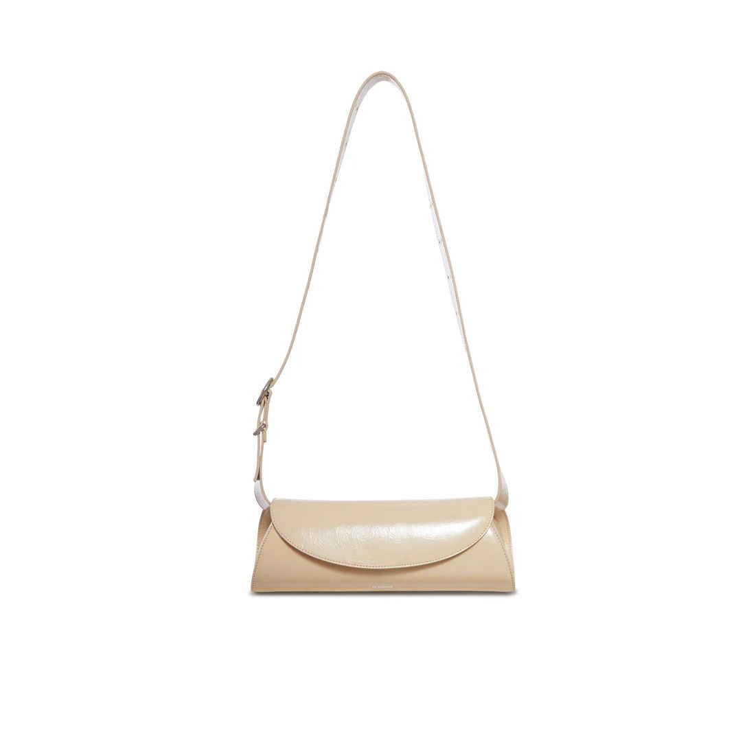 JIL SANDER Cannolo Small Bone Leather Shoulder Bag New & Aut