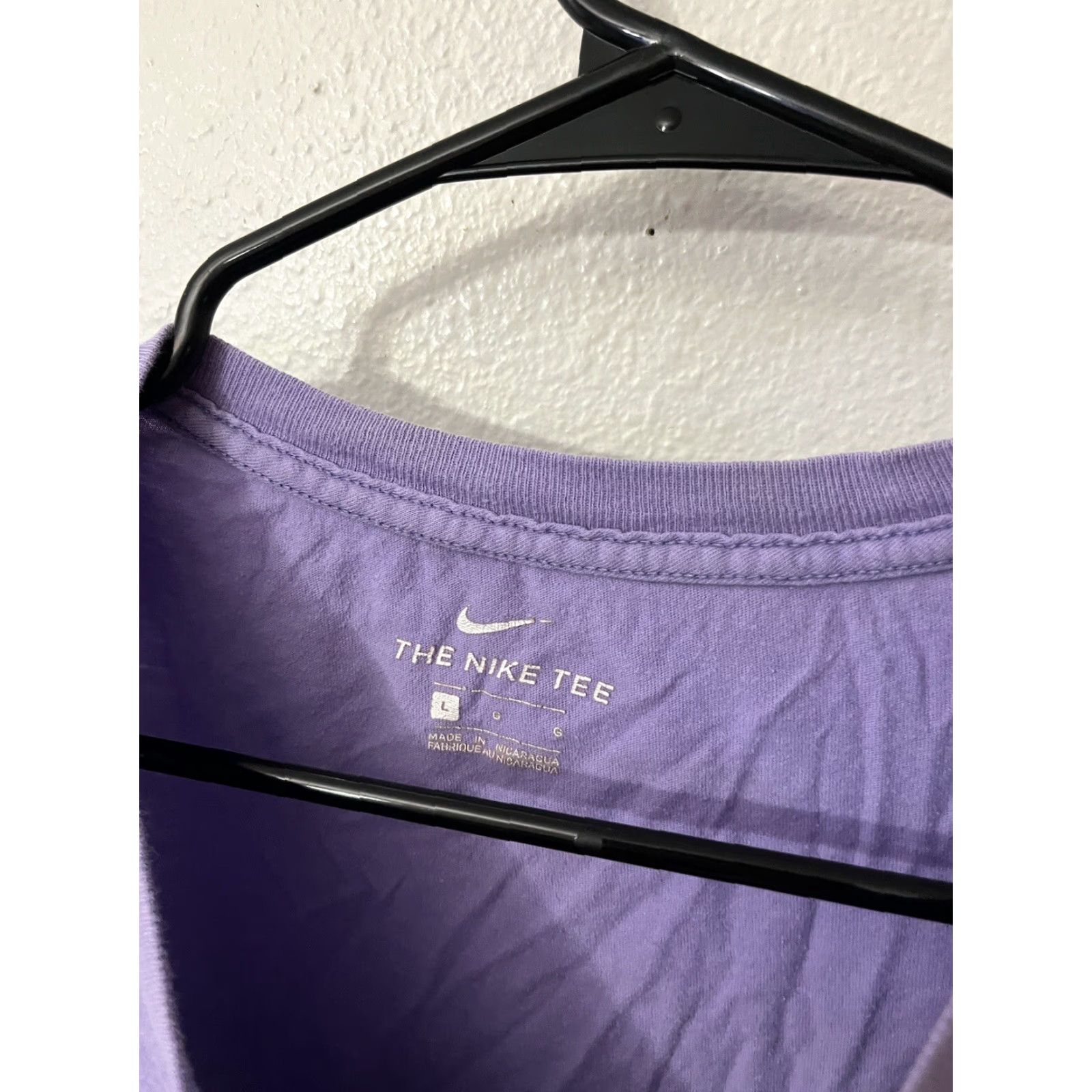 Nike NIKE Men's Large Purple Short Sleeve Crew Neck T-Shirt BV1997 Size US 33 - 3 Thumbnail