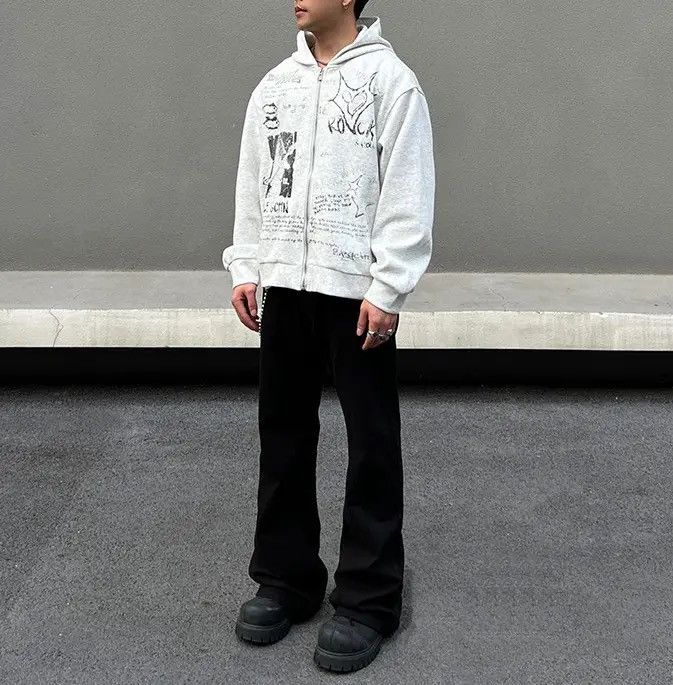 Other Distressed Fun Graffiti Cardigan Hoodie Size US L / EU 52-54 / 3 - 3 Thumbnail