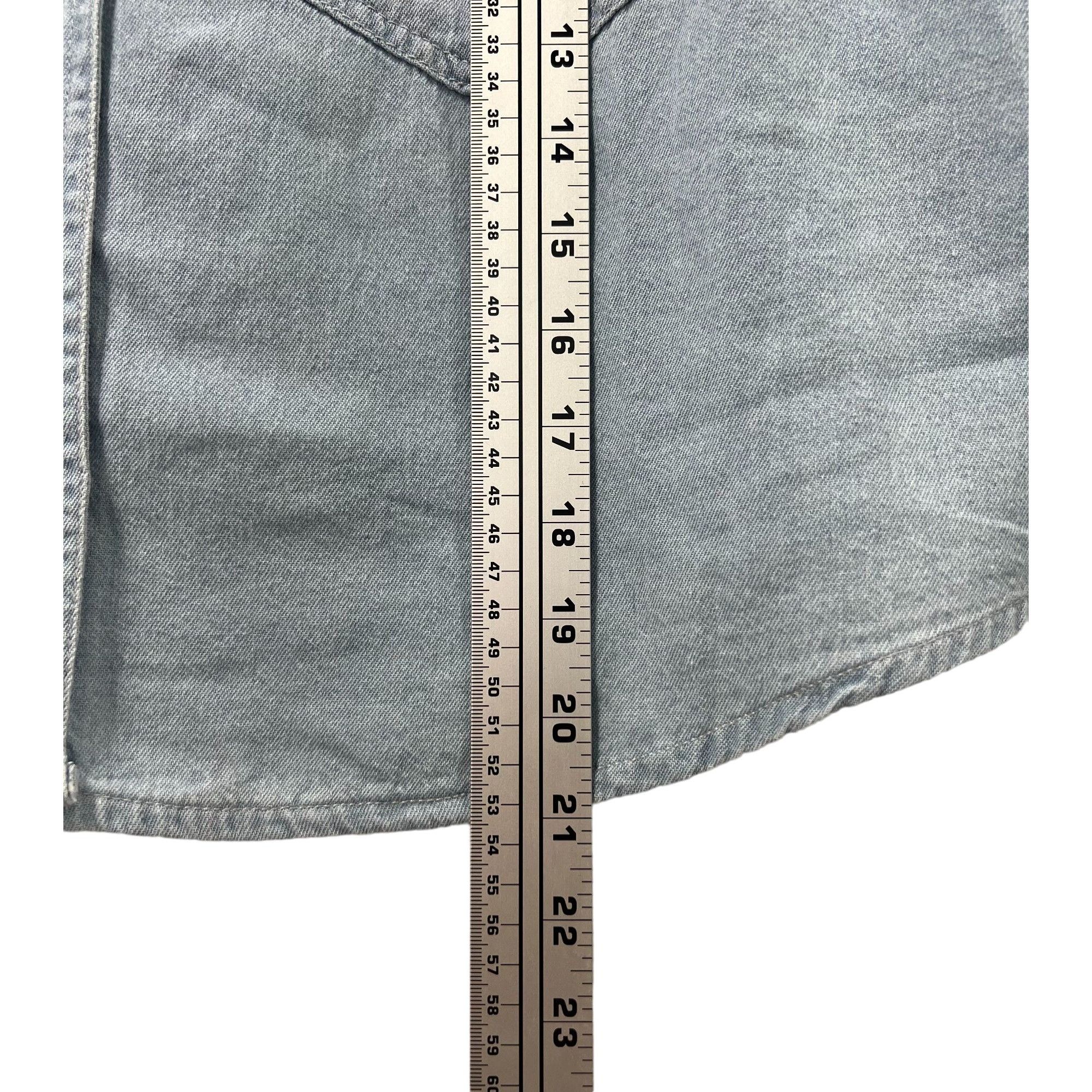 Other Sweet Envy - Women's Chambray Long Sleeve Button Down Shirt Size L / US 10 / IT 46 - 6 Thumbnail