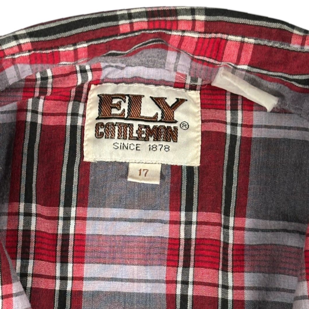 Vintage VINTAGE Ely Cattleman Western Shirt Red Plaid Pearl Snap XXL XL Short Sleeve Mens Size US XL / EU 56 / 4 - 4 Thumbnail