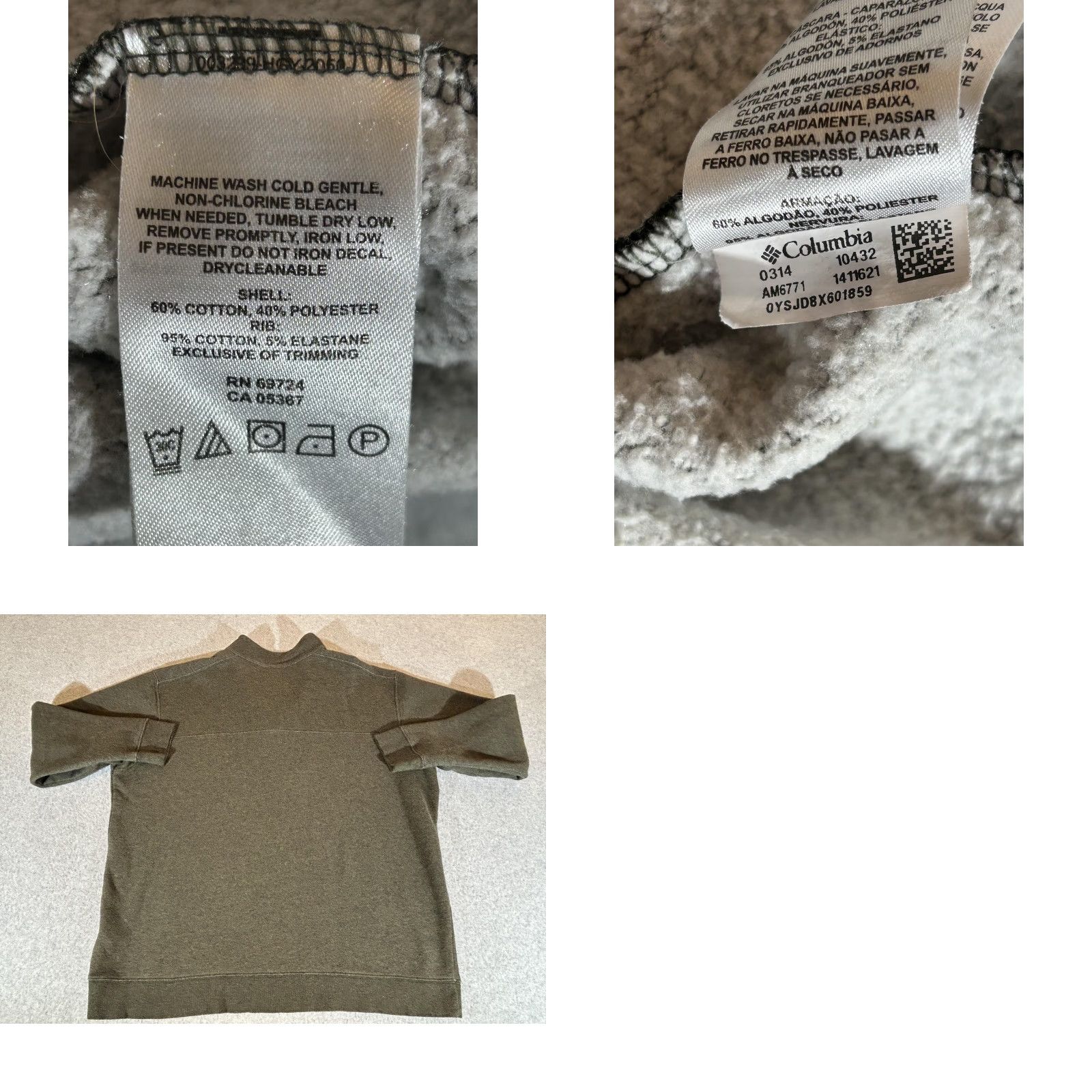 Vintage Columbia Sweatshirt Men 2XL Sherpa Fleece 1/4 Zip Pullover Hart Mountain Green Quilt Zipper Logo Pattern Solid Hiking Mens 2XL Size US XXL / EU 58 / 5 - 8 Thumbnail