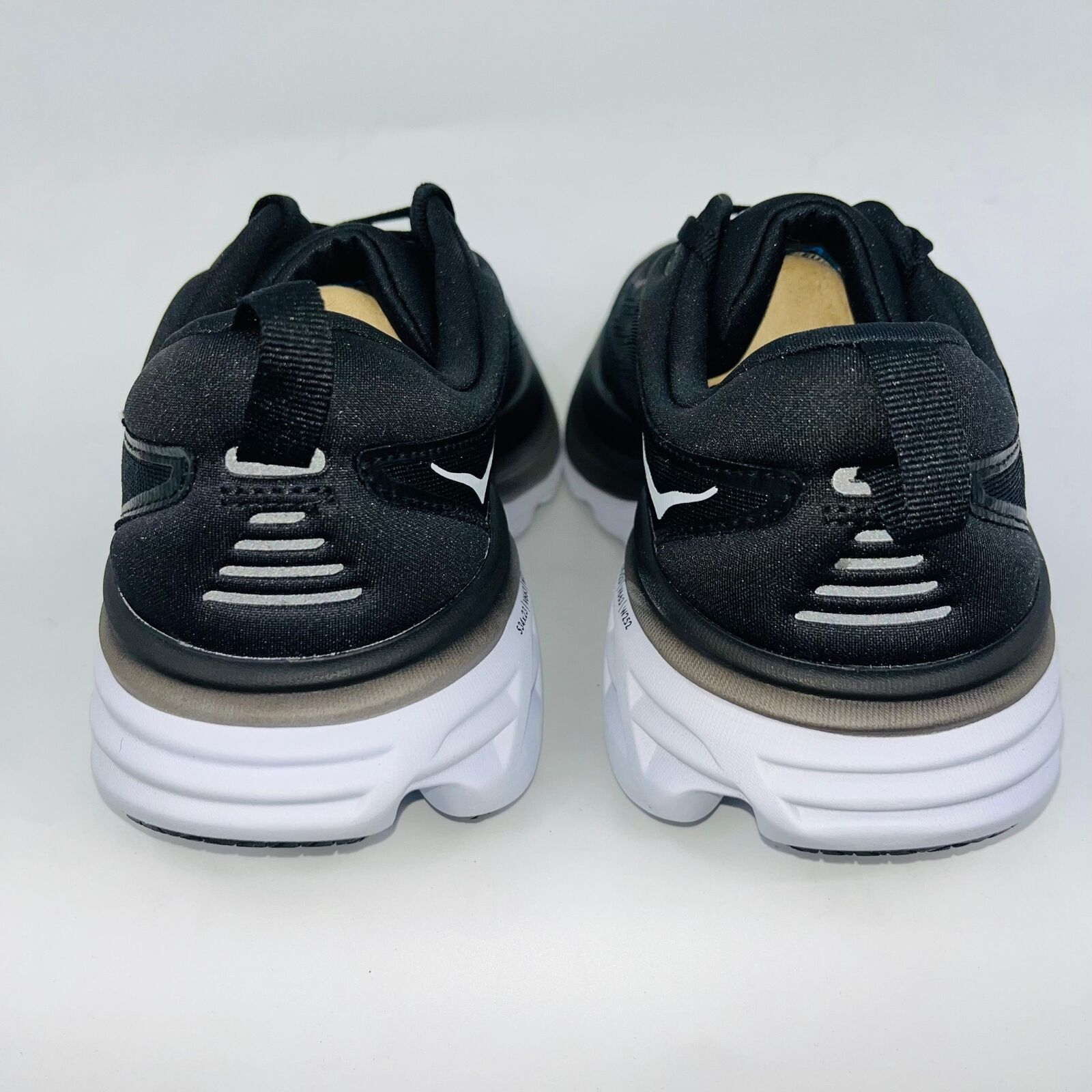 Hoka HOKA WOMENS BONDI 8 WHITE/BLACK MESH RUNNING SHOES SIZE 9.5B Size US 9.5 / IT 39.5 - 3 Thumbnail