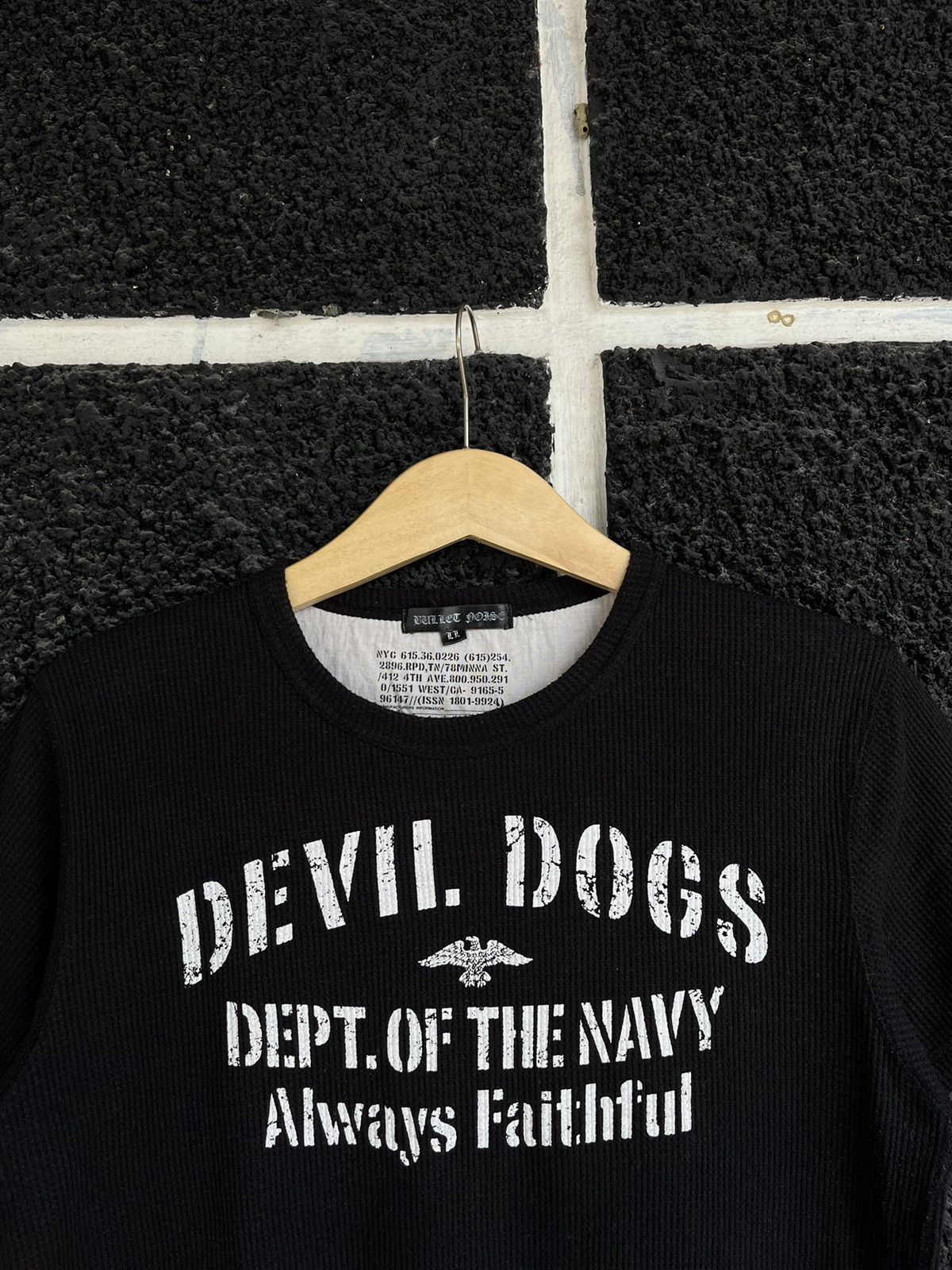 Bullet Noise Bullet Noise “Devil Dog” Dept. Of Navy Knit T-shirt Size US L / EU 52-54 / 3 - 2 Thumbnail