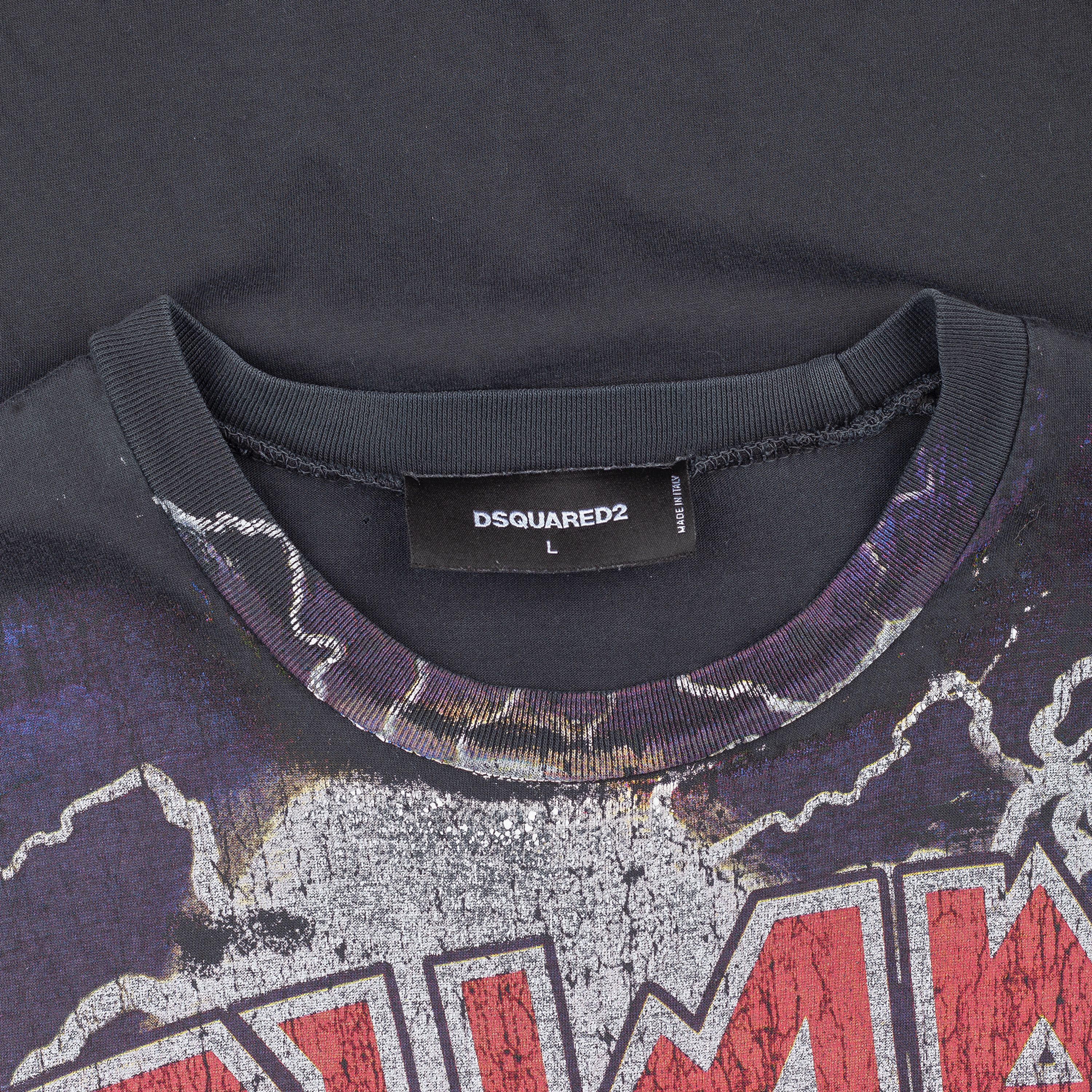 Dsquared2 DSQUARED2 Sisters From Hell Black Band T-Shirt (L) Size US L / EU 52-54 / 3 - 4 Thumbnail